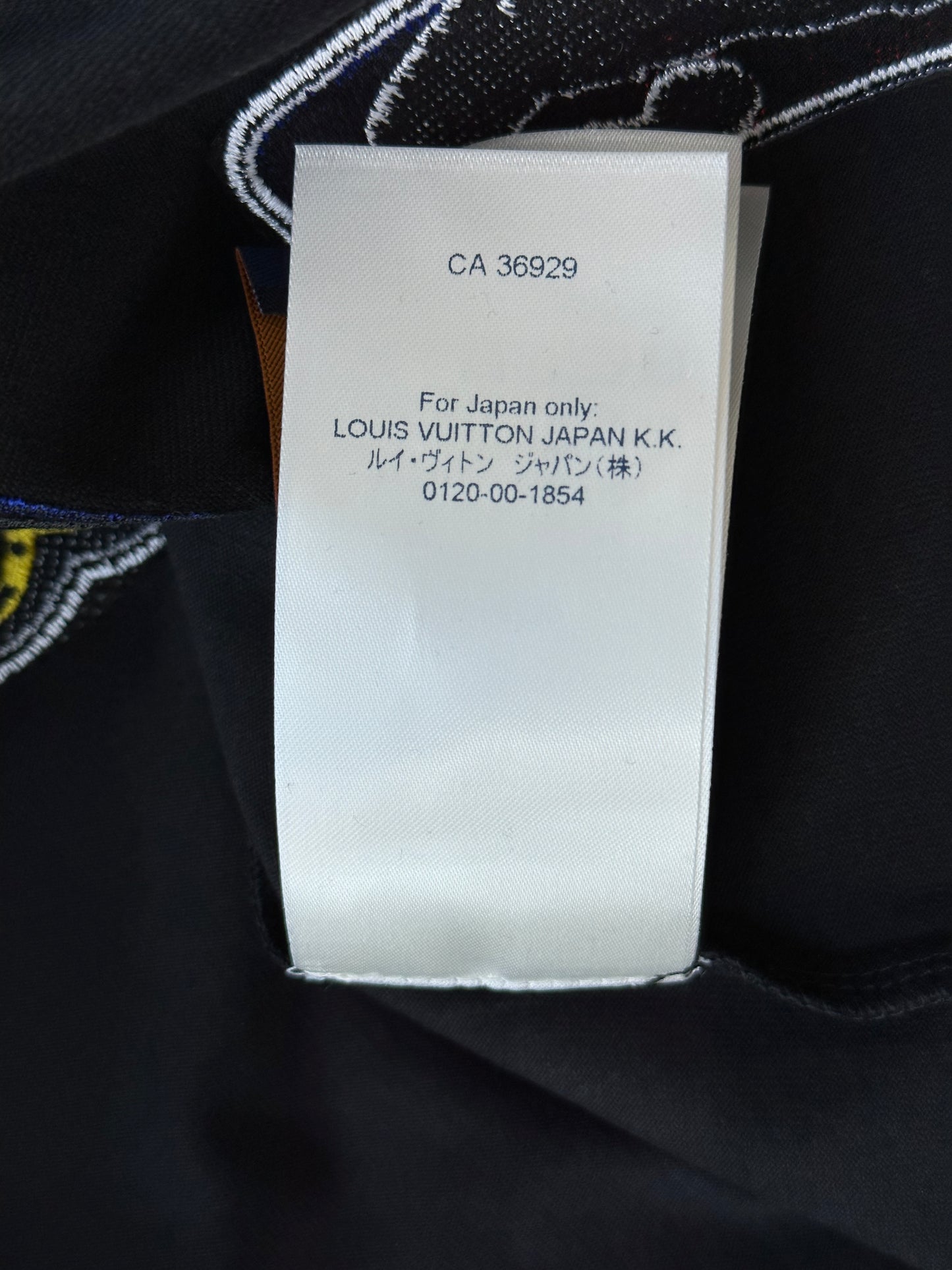 Louis Vuitton NBA Black Embroidered Patches T-Shirt