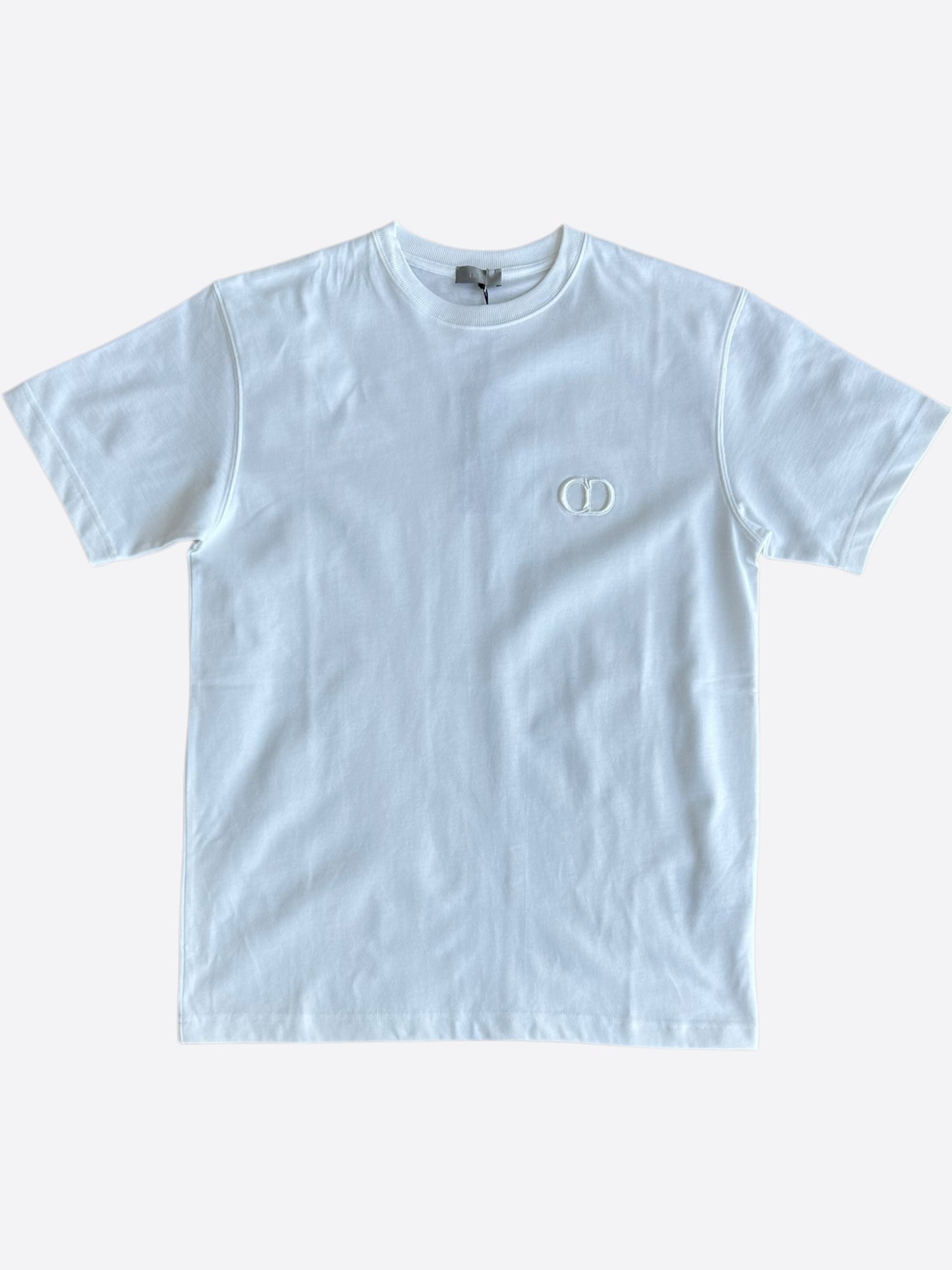 Dior White CD Icon Embroidered T-Shirt