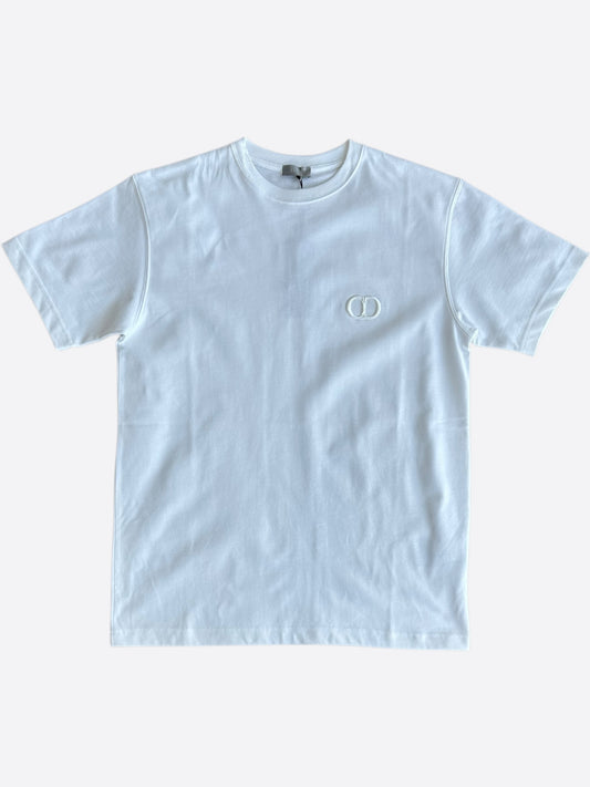 Dior White CD Icon Embroidered T-Shirt