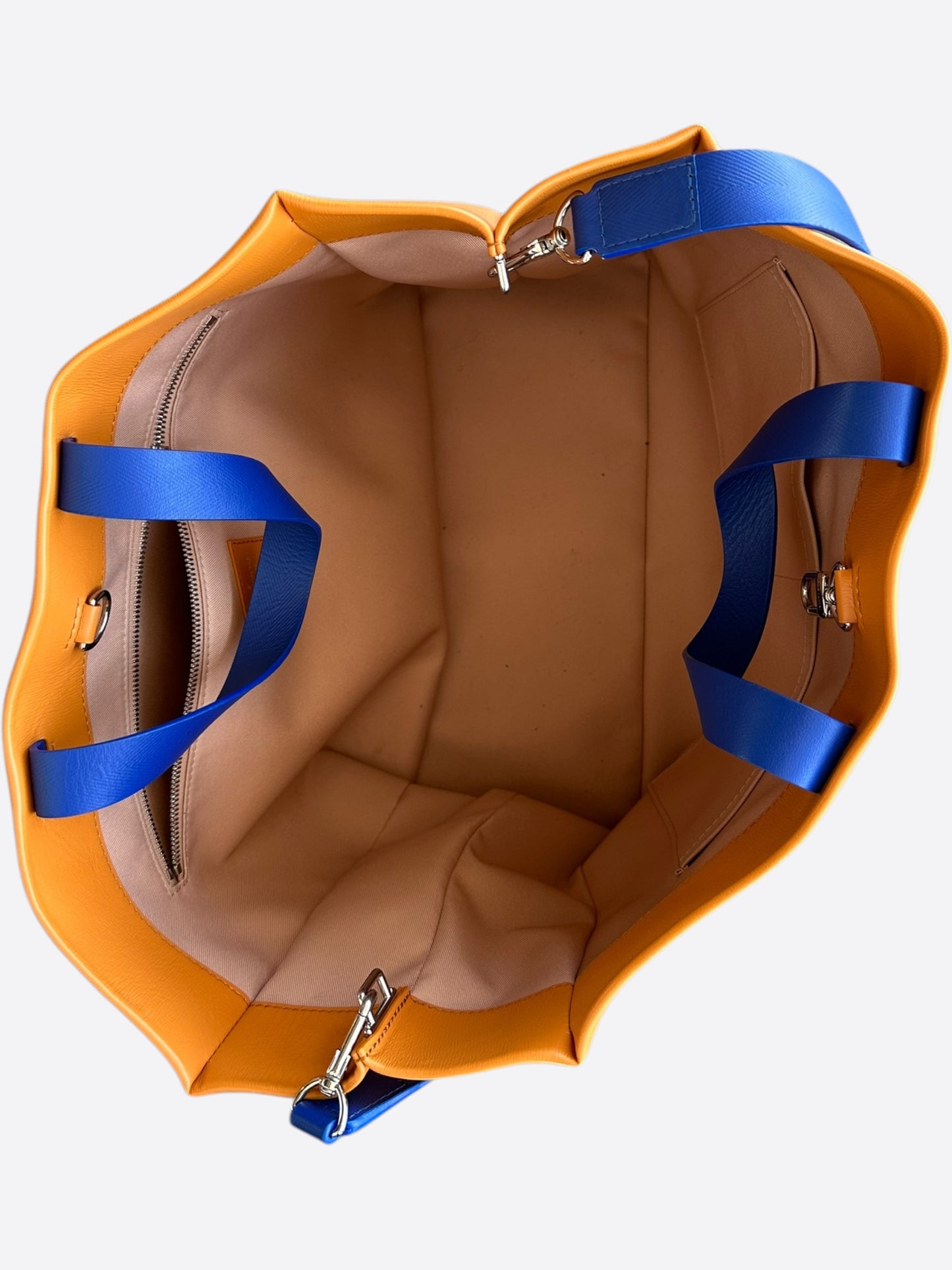 Louis Vuitton Orange Leather Shopper Tote