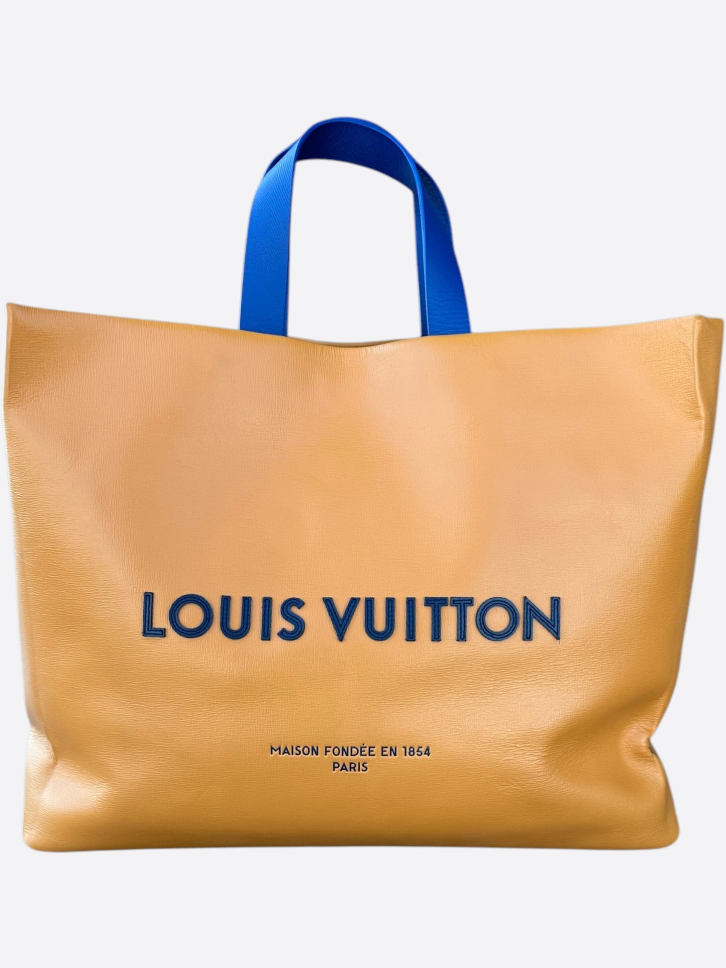 Louis Vuitton Orange Leather Shopper Tote