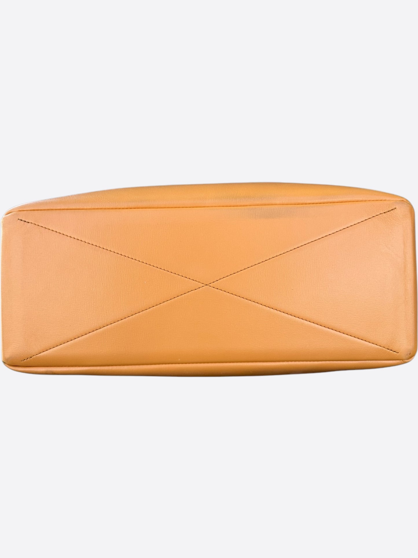 Louis Vuitton Orange Leather Shopper Tote