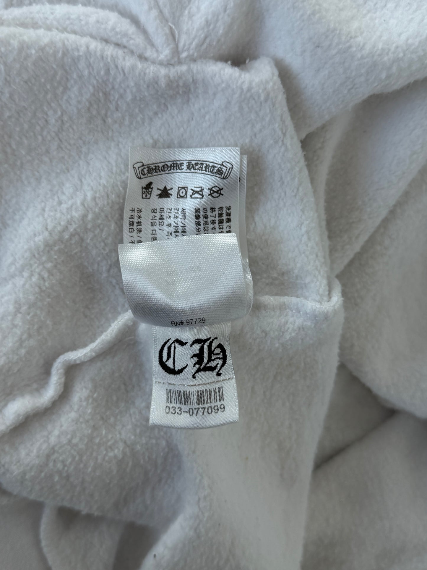 Chrome Hearts Rolling Stones White & Red Horseshoe Logo Hoodie