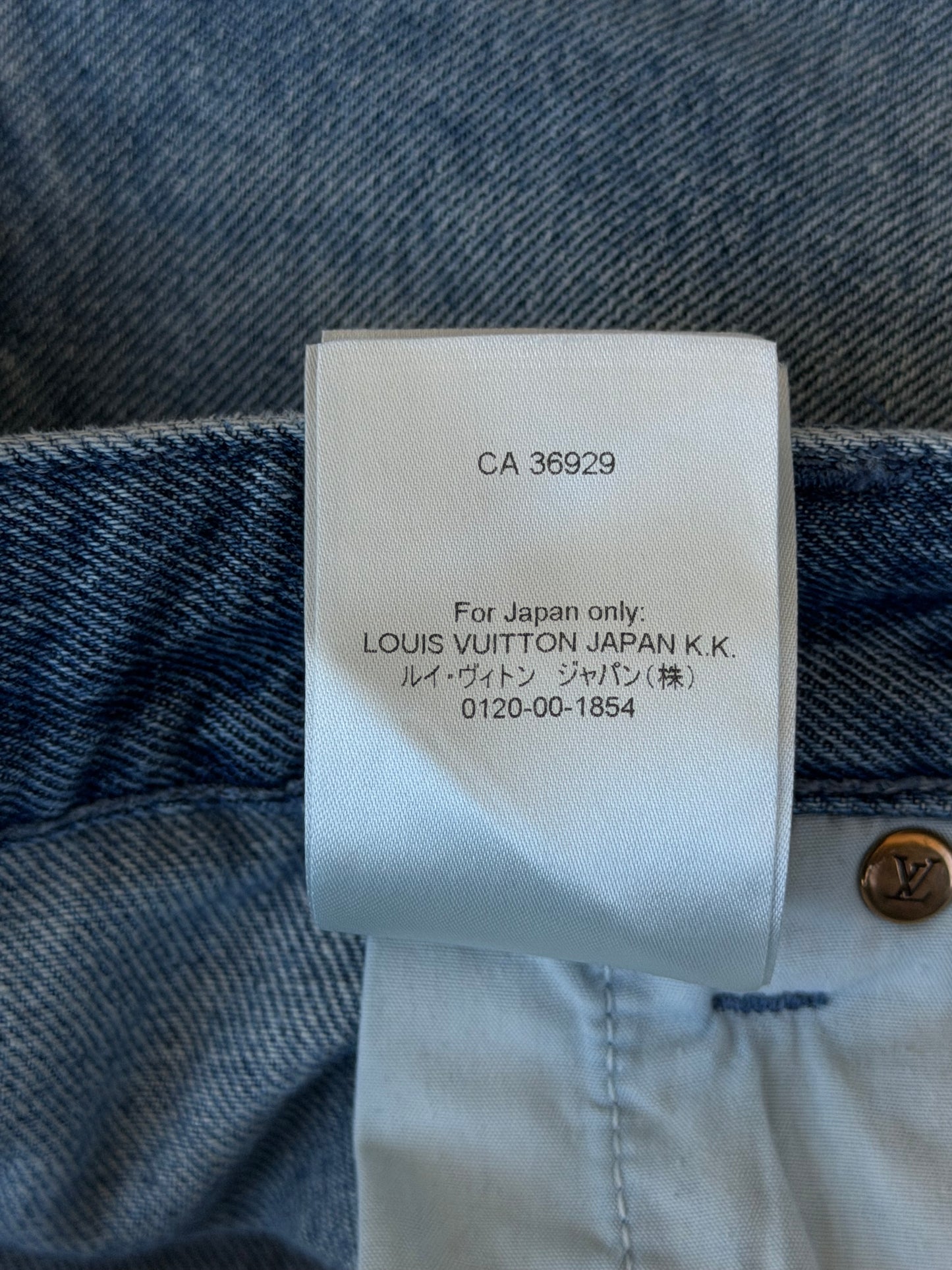 Louis Vuitton Blue Monogram Carpenter Denim Shorts