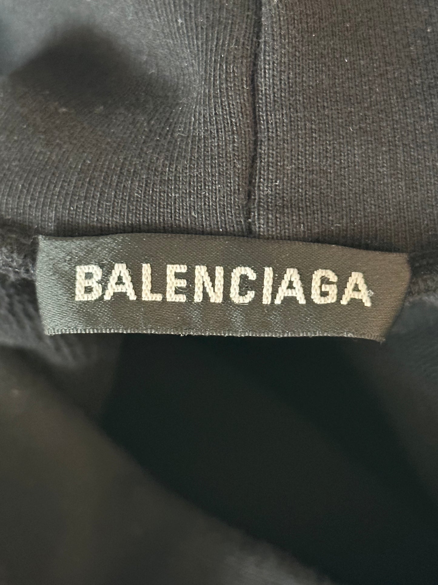 Balenciaga Black, White & Red Gymwear Logo Hoodie