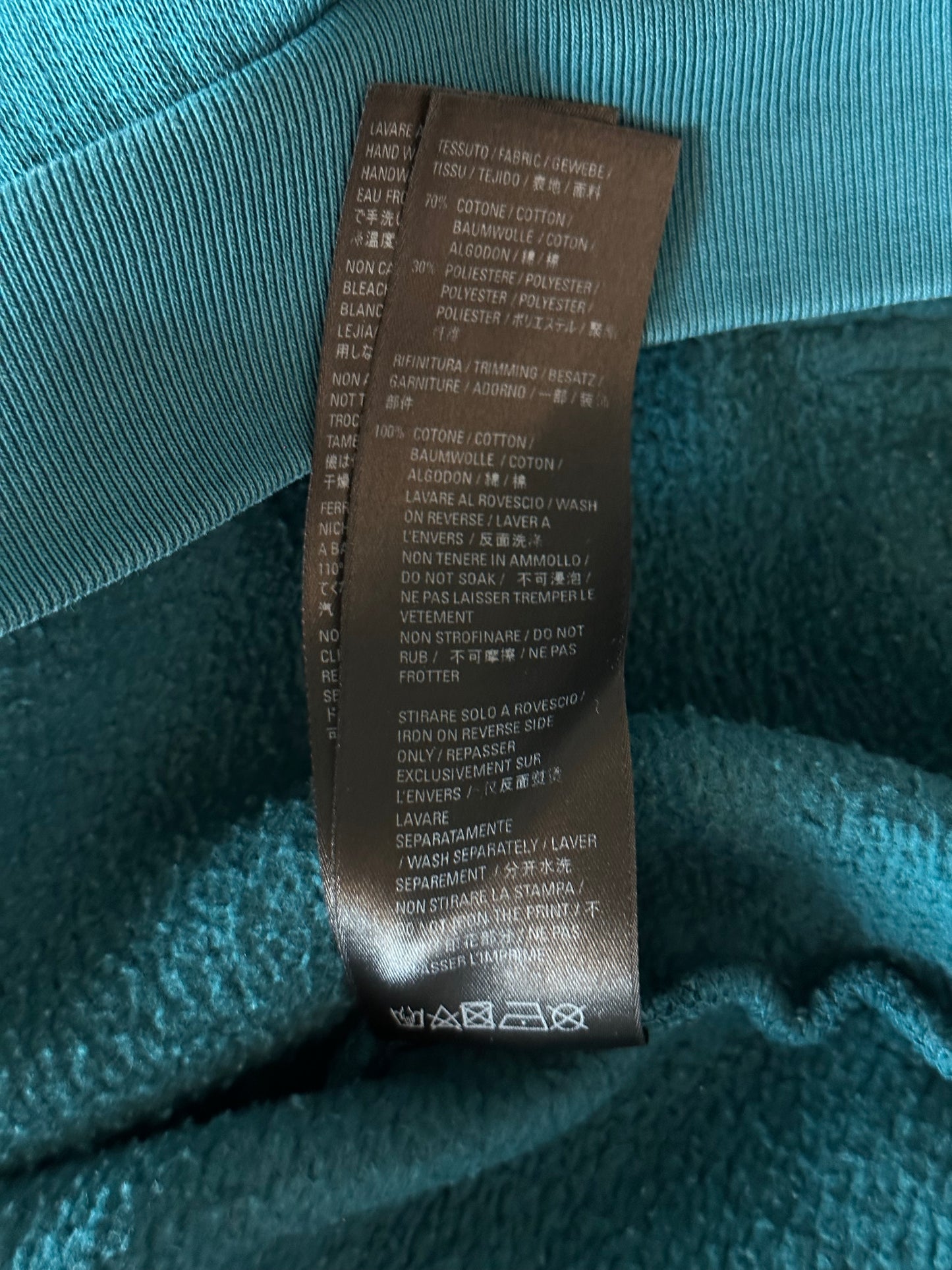 Balenciaga Blue & White Maison Logo Hoodie