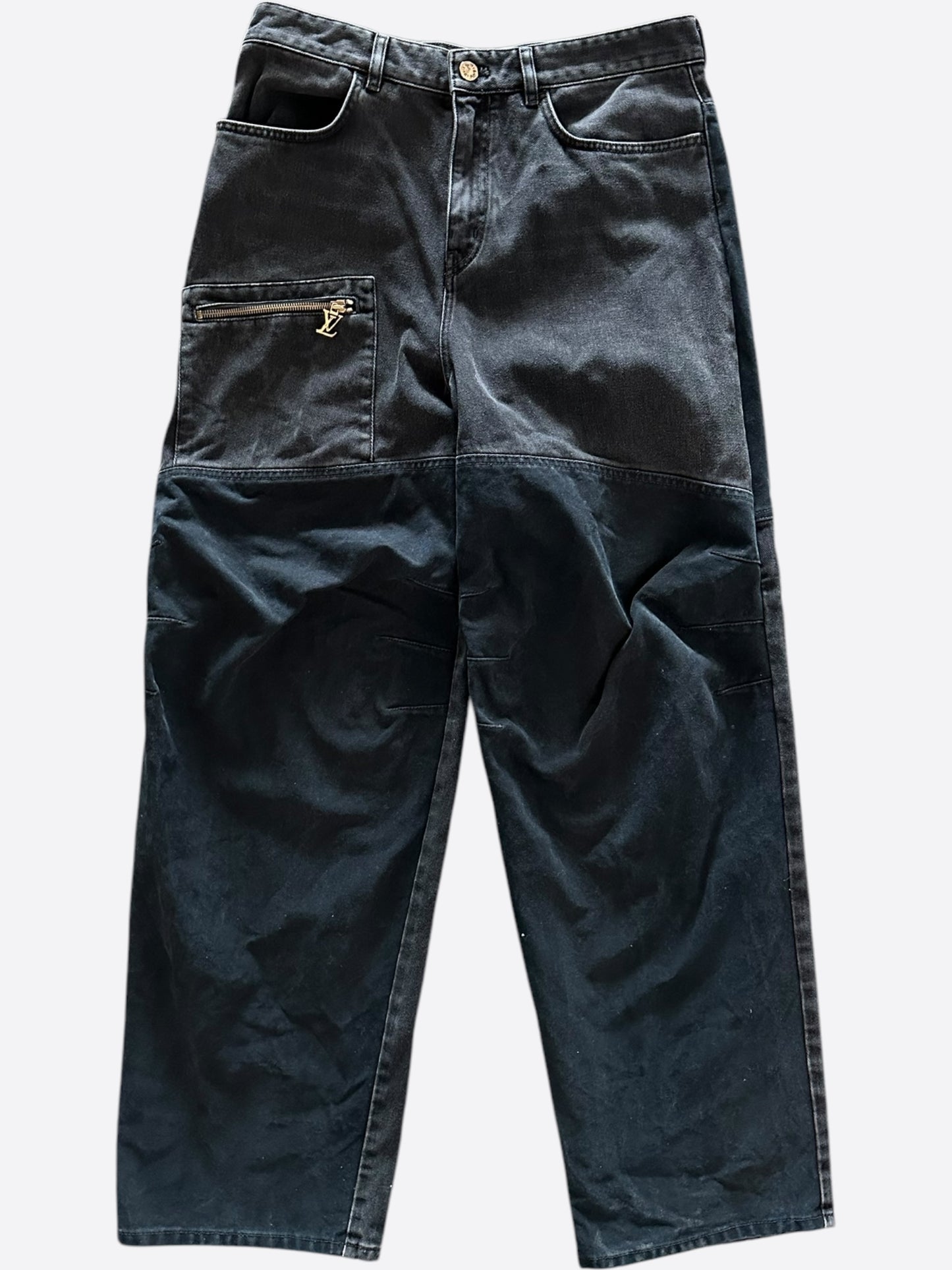 Louis Vuitton Black Monogram Workwear Pants