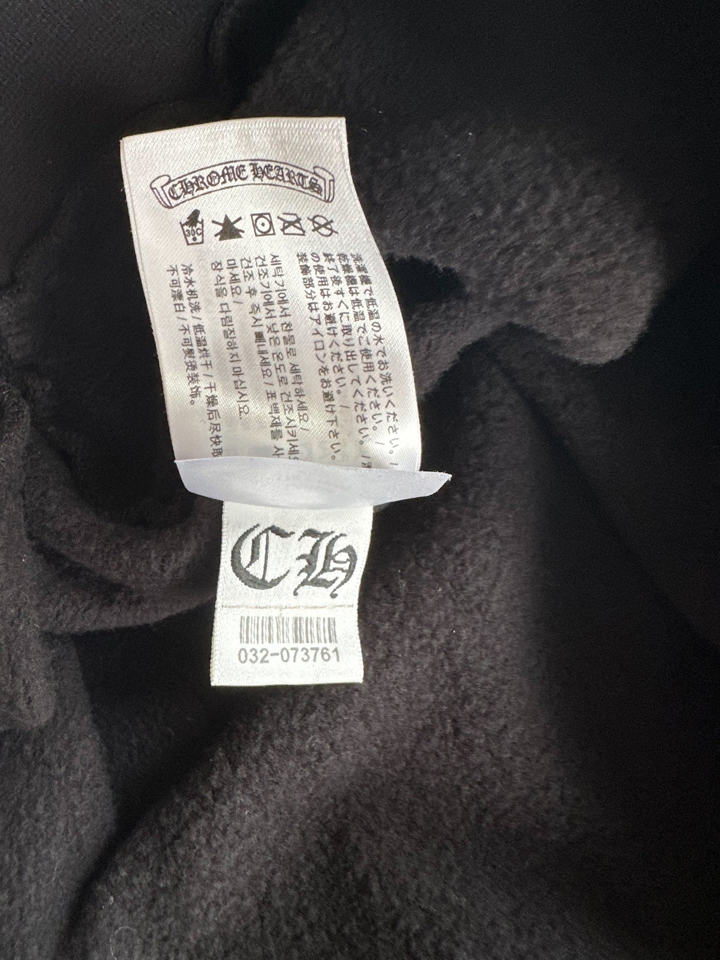 Chrome Hearts Black & White Neck Logo Sweater