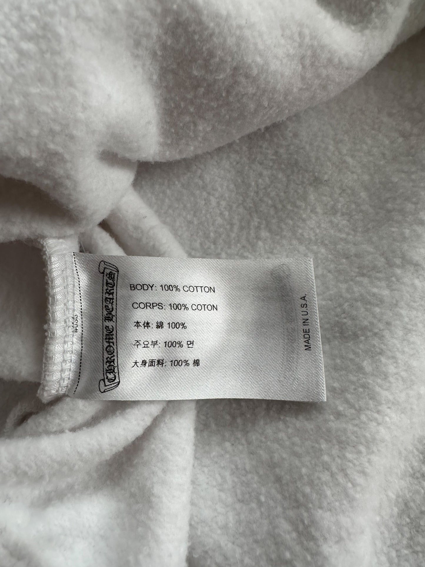 Chrome Hearts White & Black Horseshoe Logo Hoodie