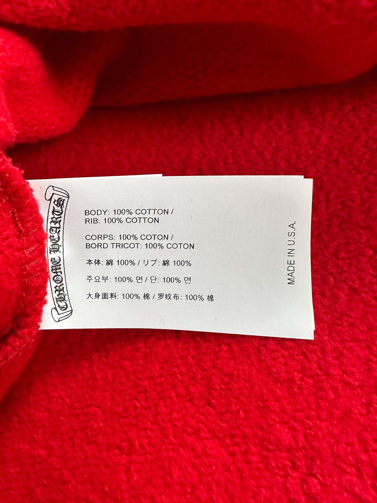Chrome Hearts Red & White Triple Cross Embroidered Sweater