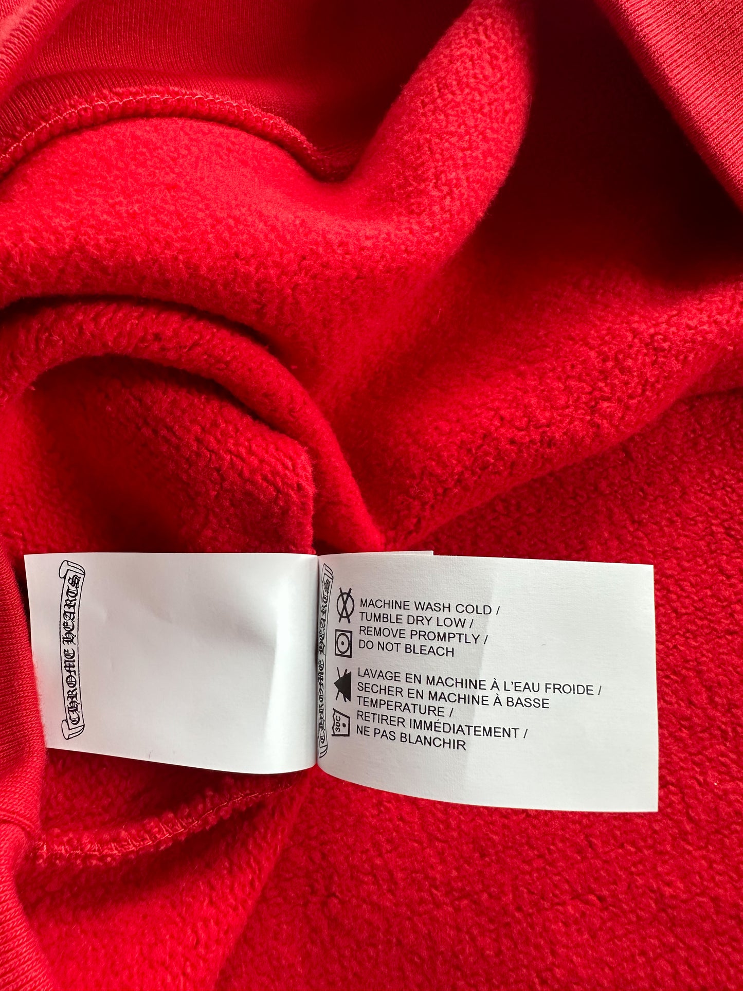 Chrome Hearts Red & White Triple Cross Embroidered Sweater