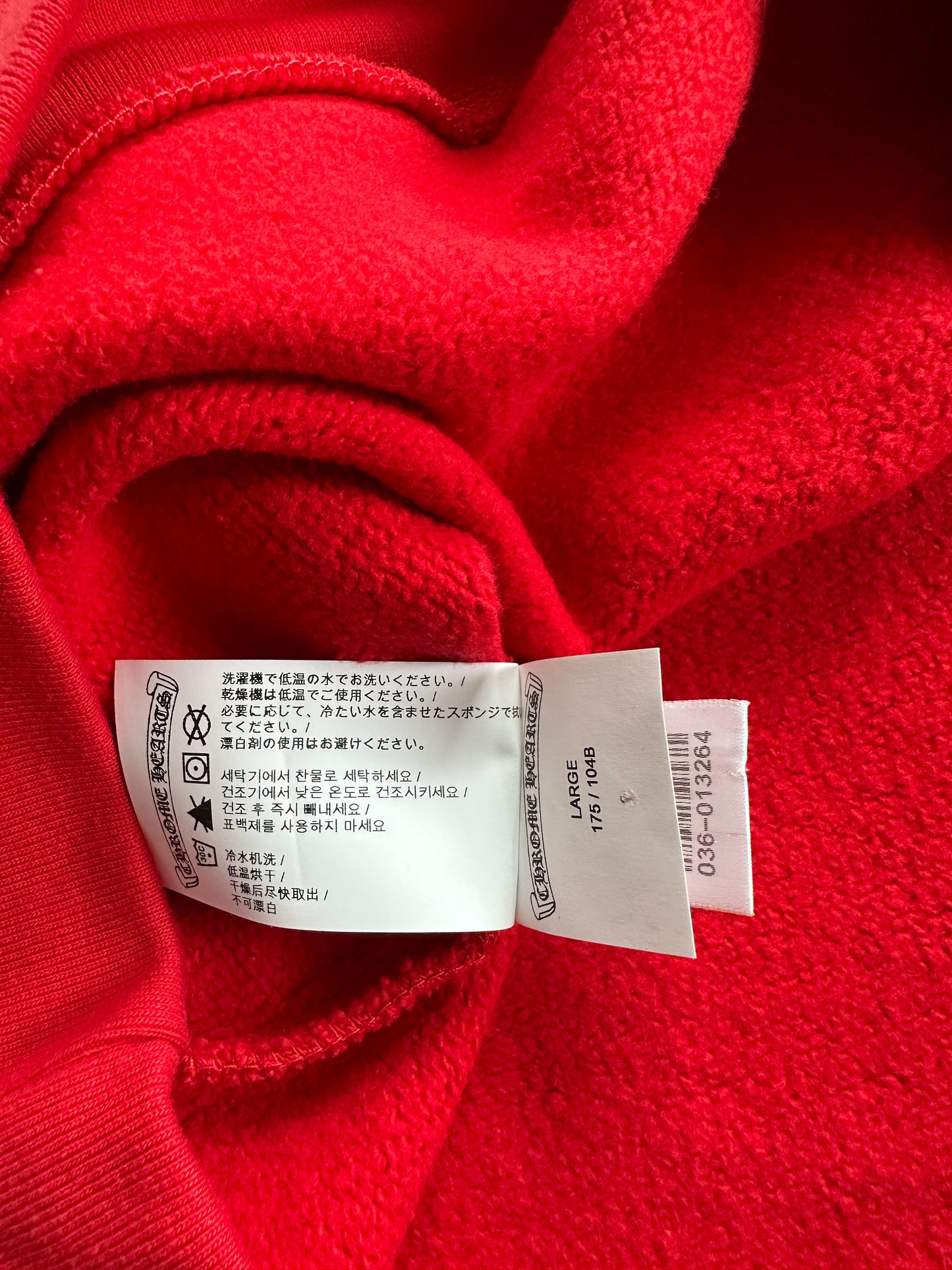 Chrome Hearts Red & White Triple Cross Embroidered Sweater