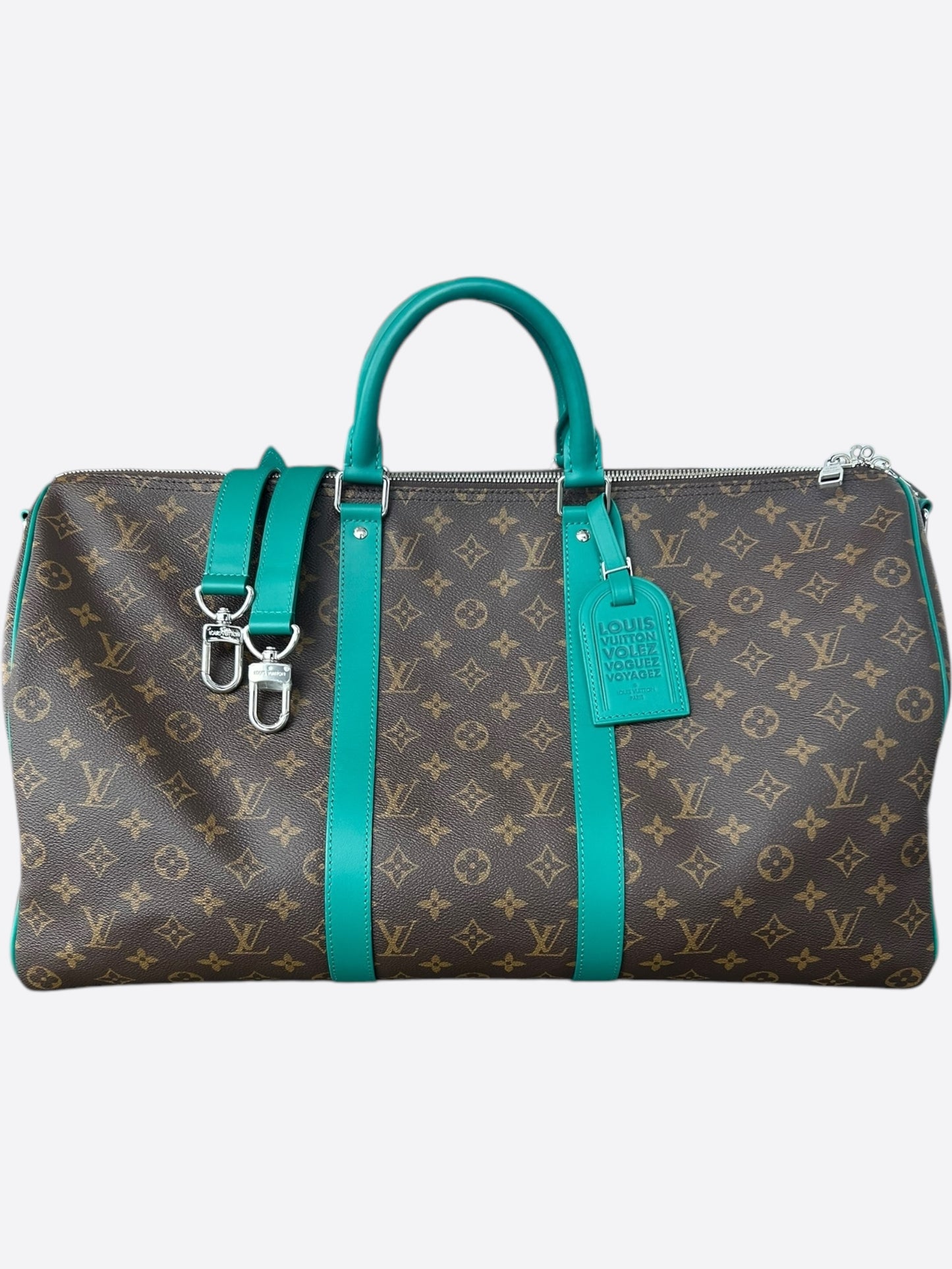 Louis Vuitton Brown & Green Monogram Keepall 50