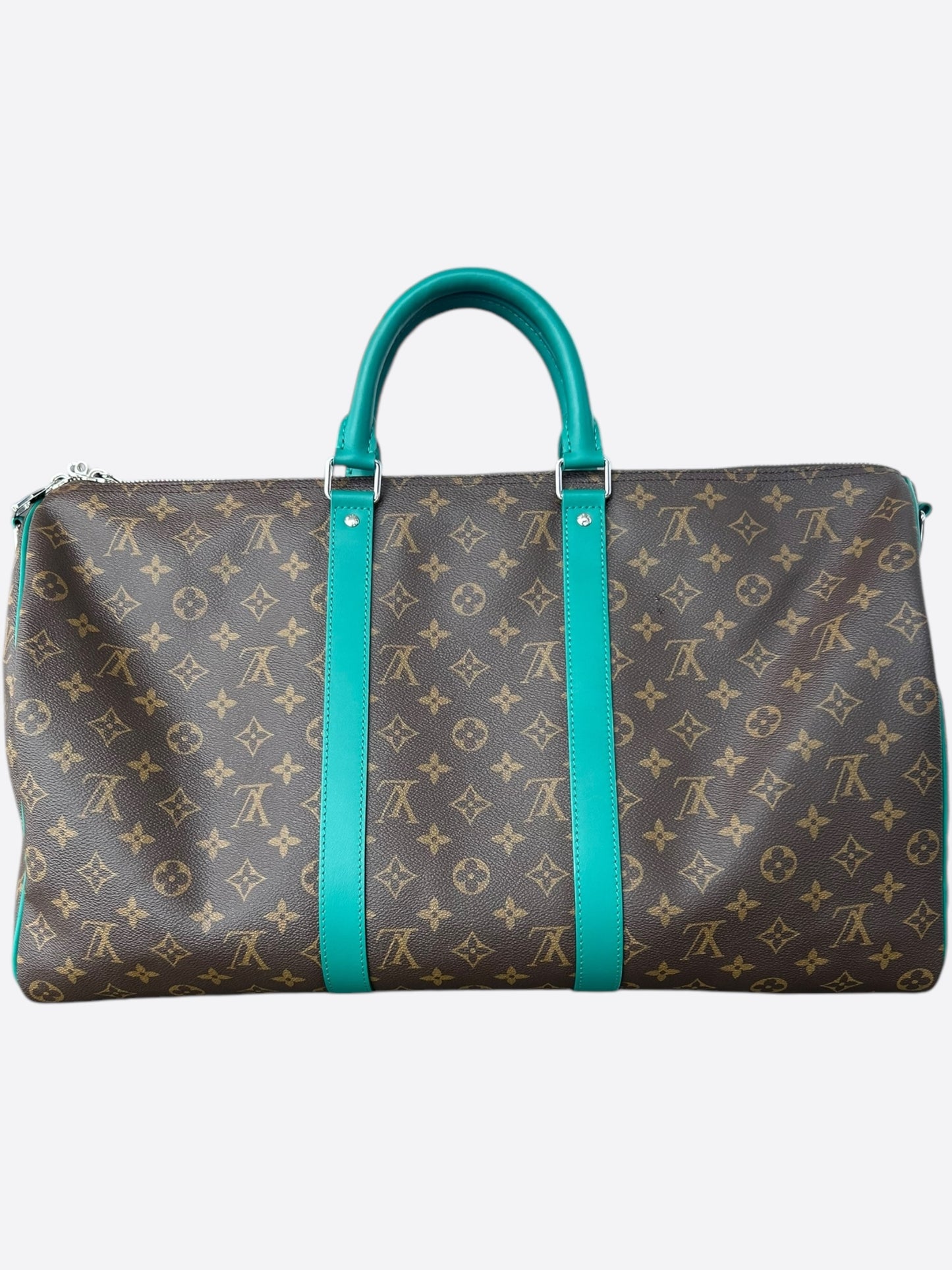 Louis Vuitton Brown & Green Monogram Keepall 50