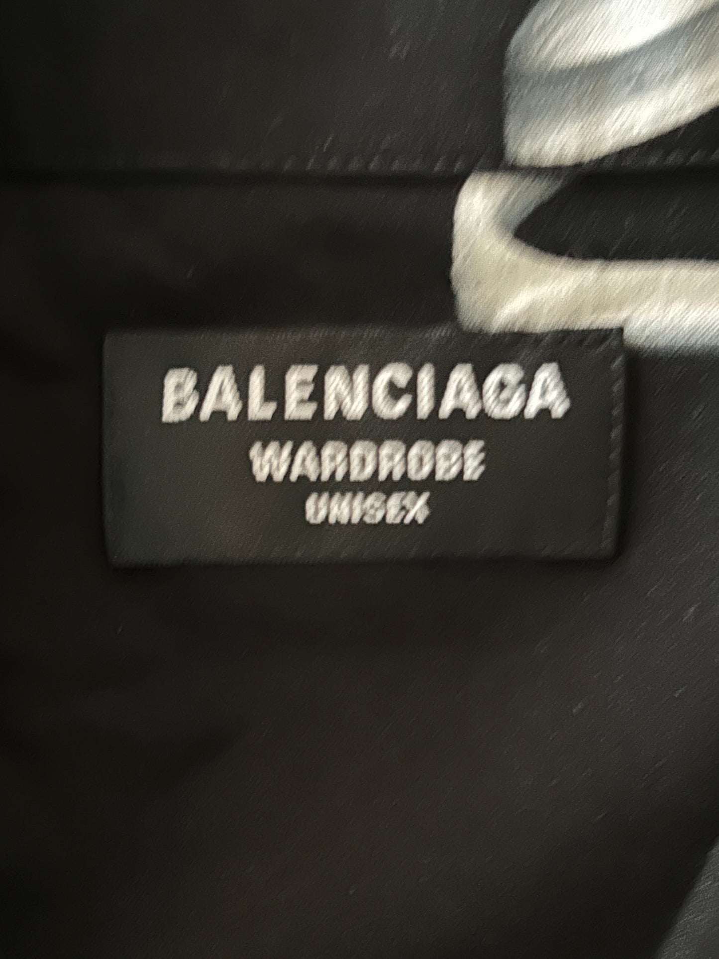 Balenciaga Black & White Script Button Up Shirt