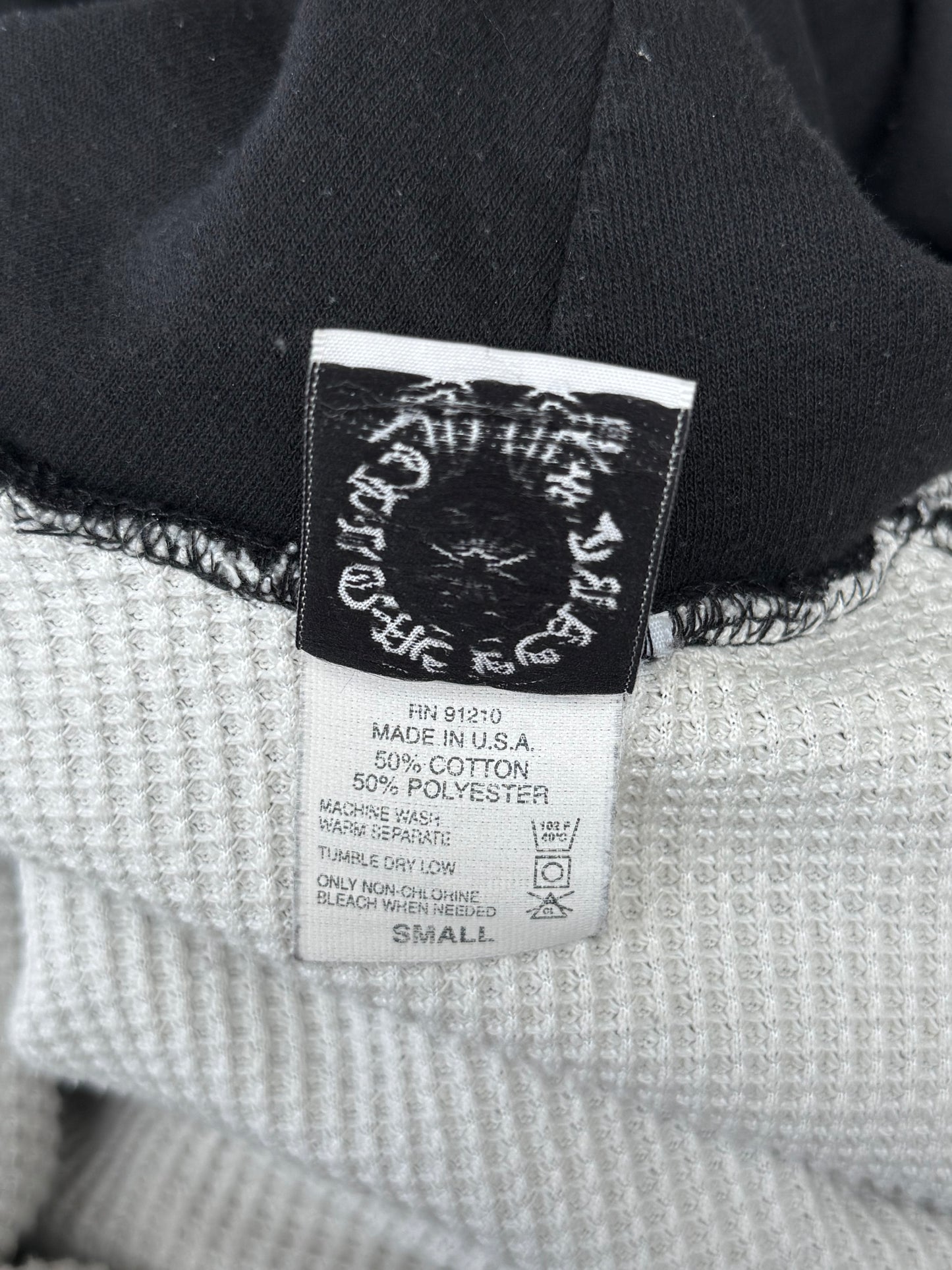 Chrome Hearts Black Horseshoe Logo Thermal Hoodie