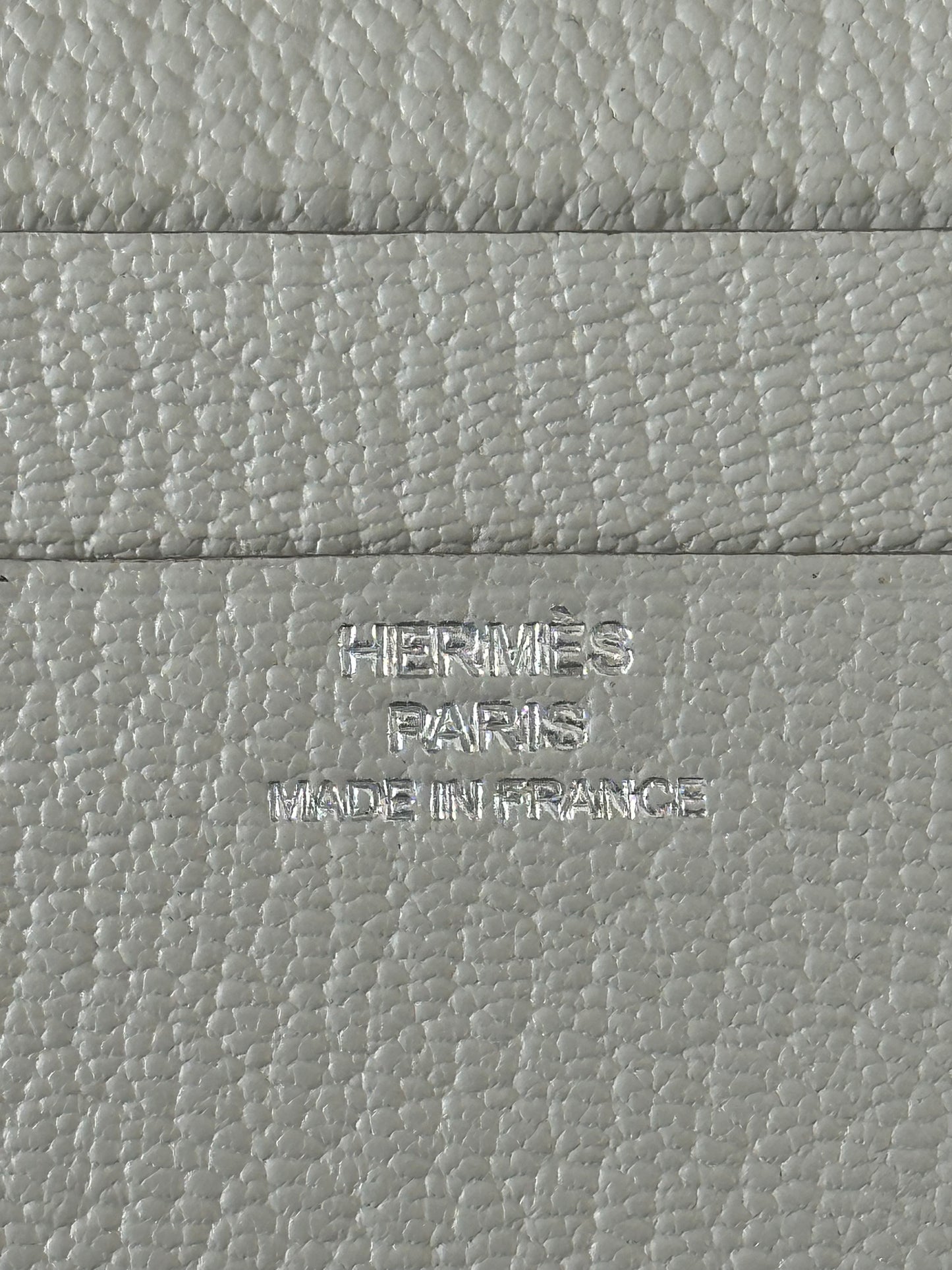 Hermes Yellow & Grey Epsom Evelyn Card Holder