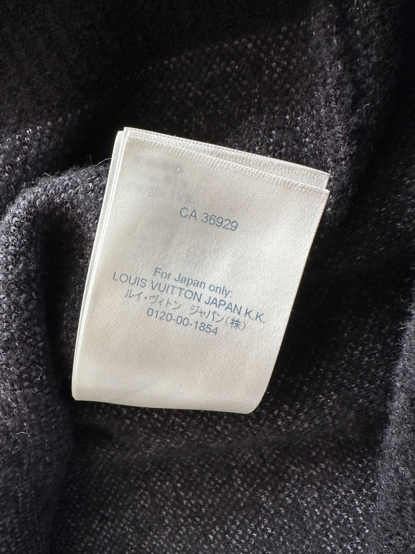 Louis Vuitton Black Distressed Monogram Sweater