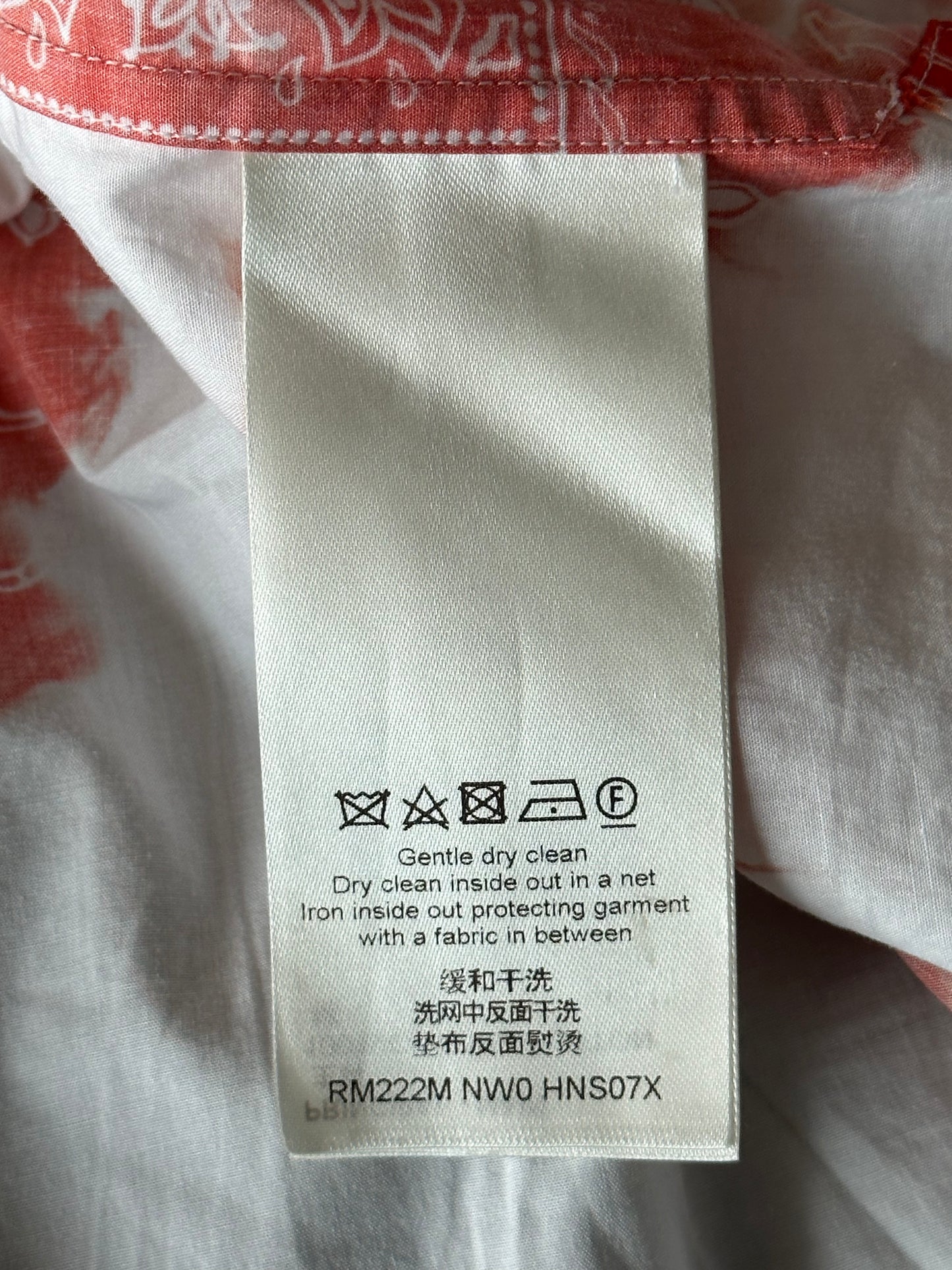 Louis Vuitton Red Bleached Bandana Monogram Button Up Shirt