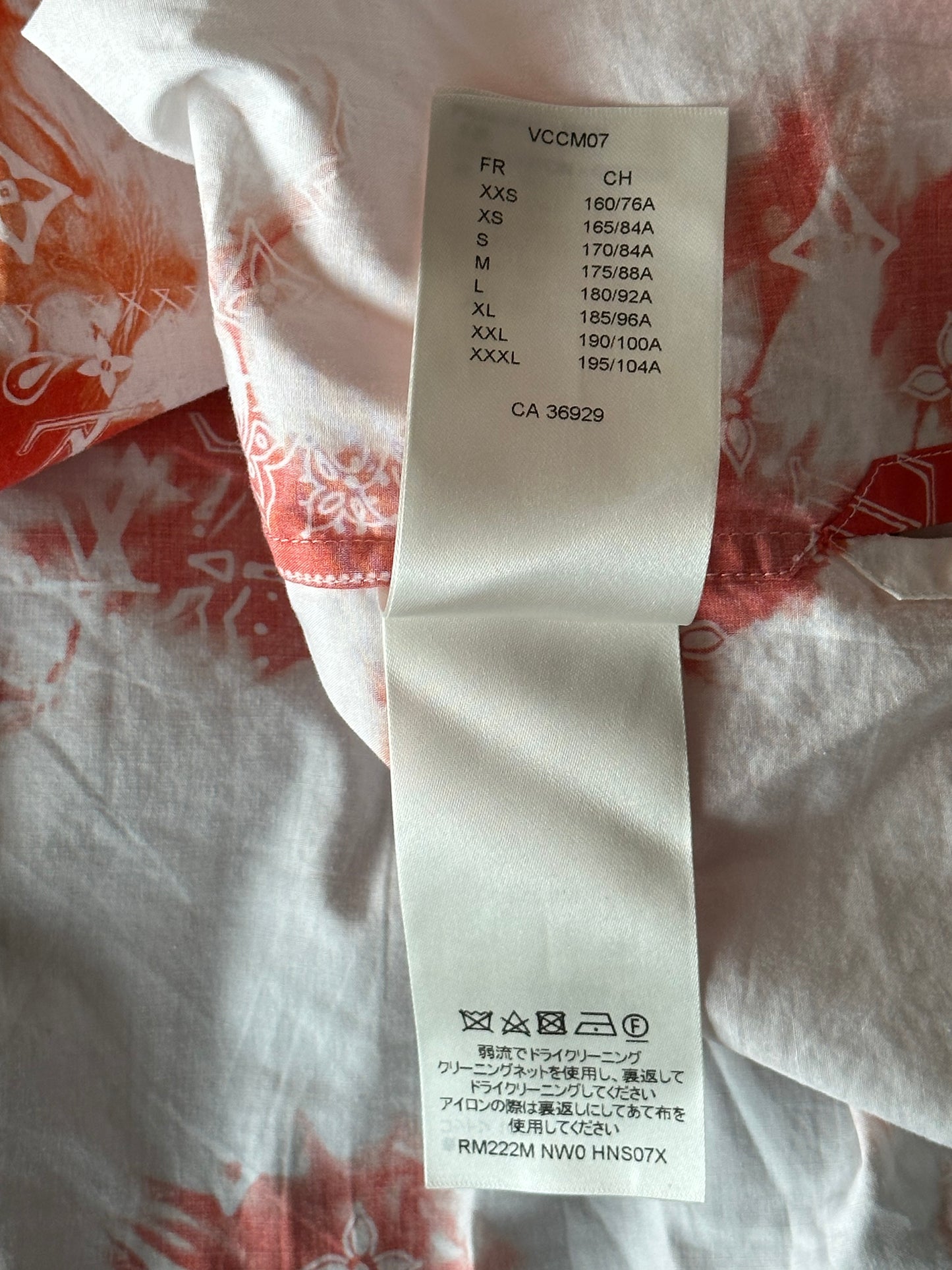 Louis Vuitton Red Bleached Bandana Monogram Button Up Shirt