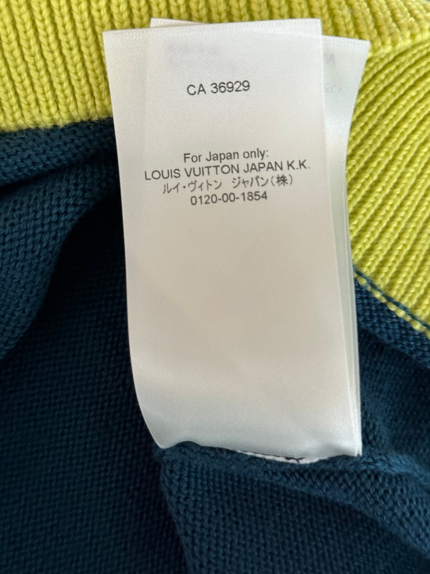Louis Vuitton Blue & Yellow Logo Wool Sweater