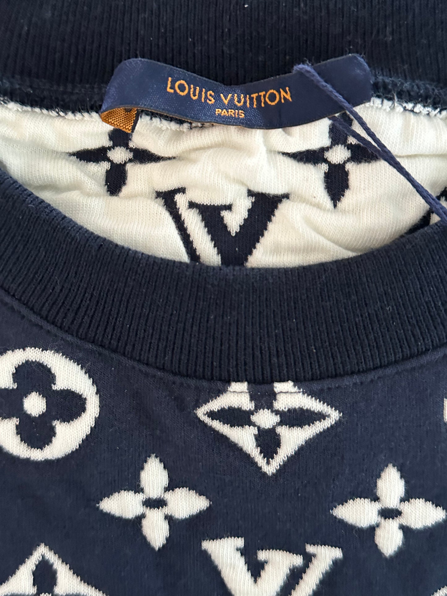 Louis Vuitton Navy & White Monogram Sweater