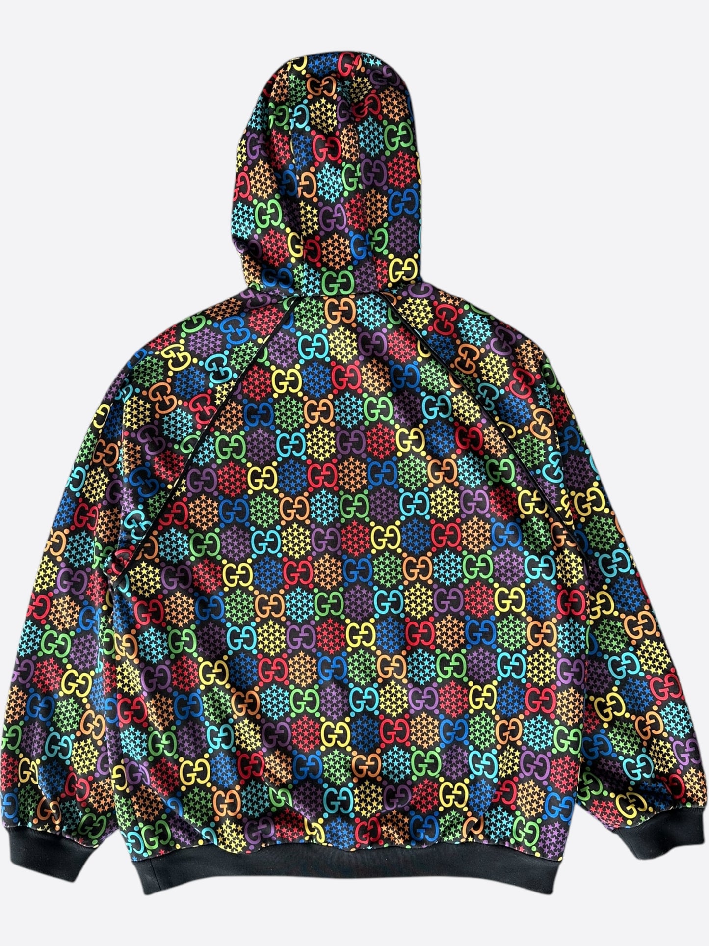 Gucci Black & Multicolor Psychedelic Monogram Windbreaker