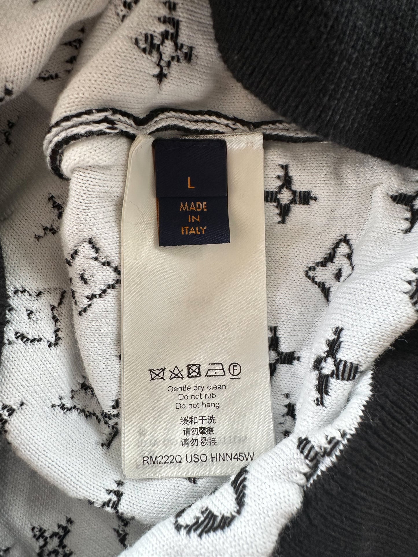 Louis Vuitton Black & White Monogram Gradient Hoodie