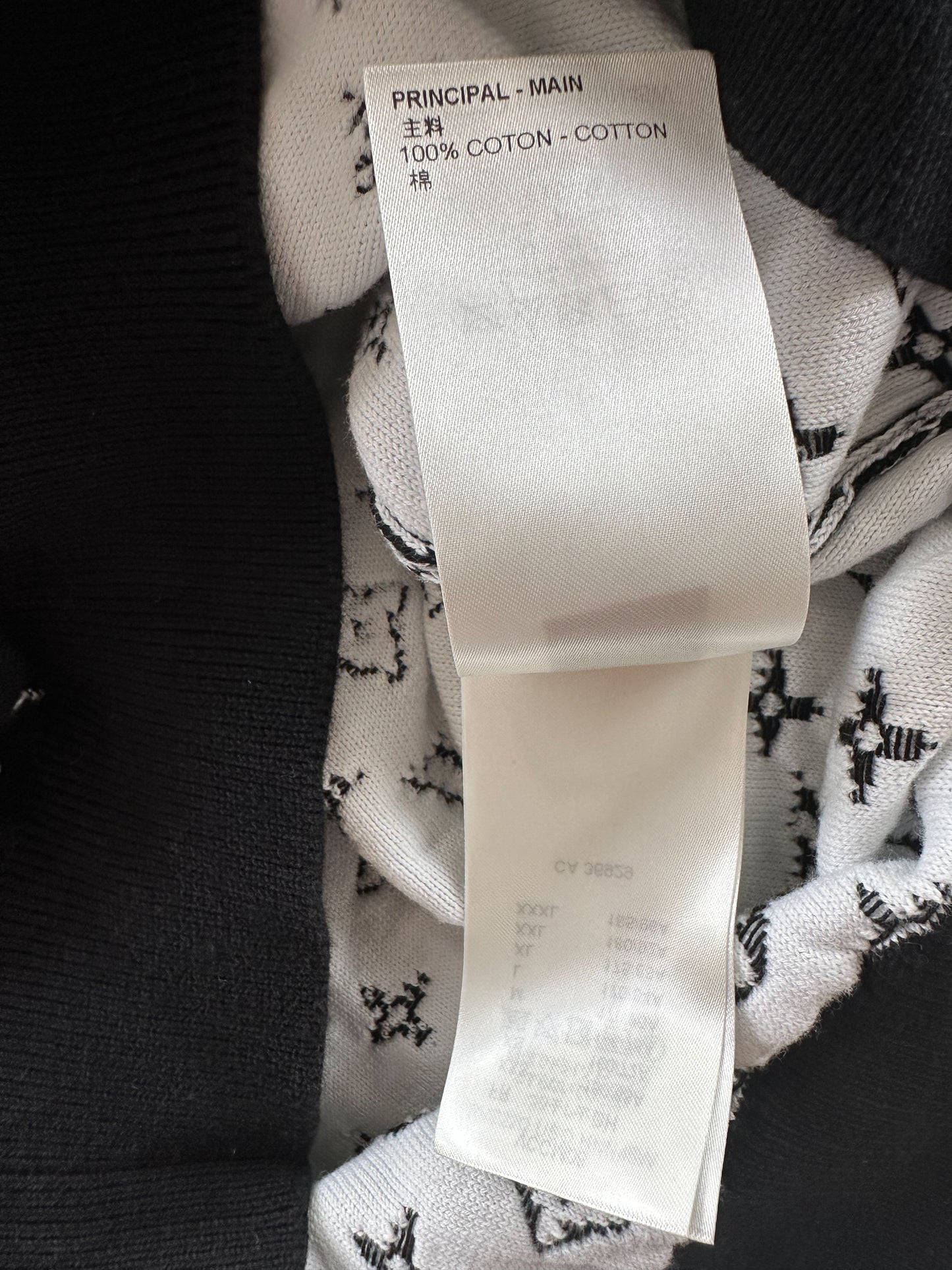 Louis Vuitton Black & White Monogram Gradient Hoodie