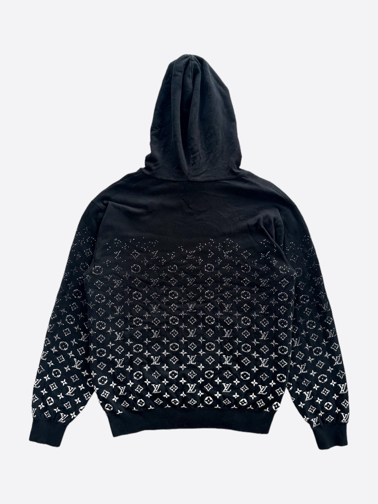 Louis Vuitton Black & White Monogram Gradient Hoodie