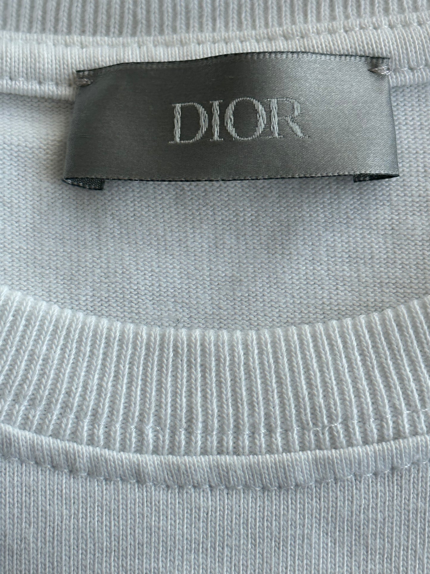 Dior White CD Icon Embroidered T-Shirt