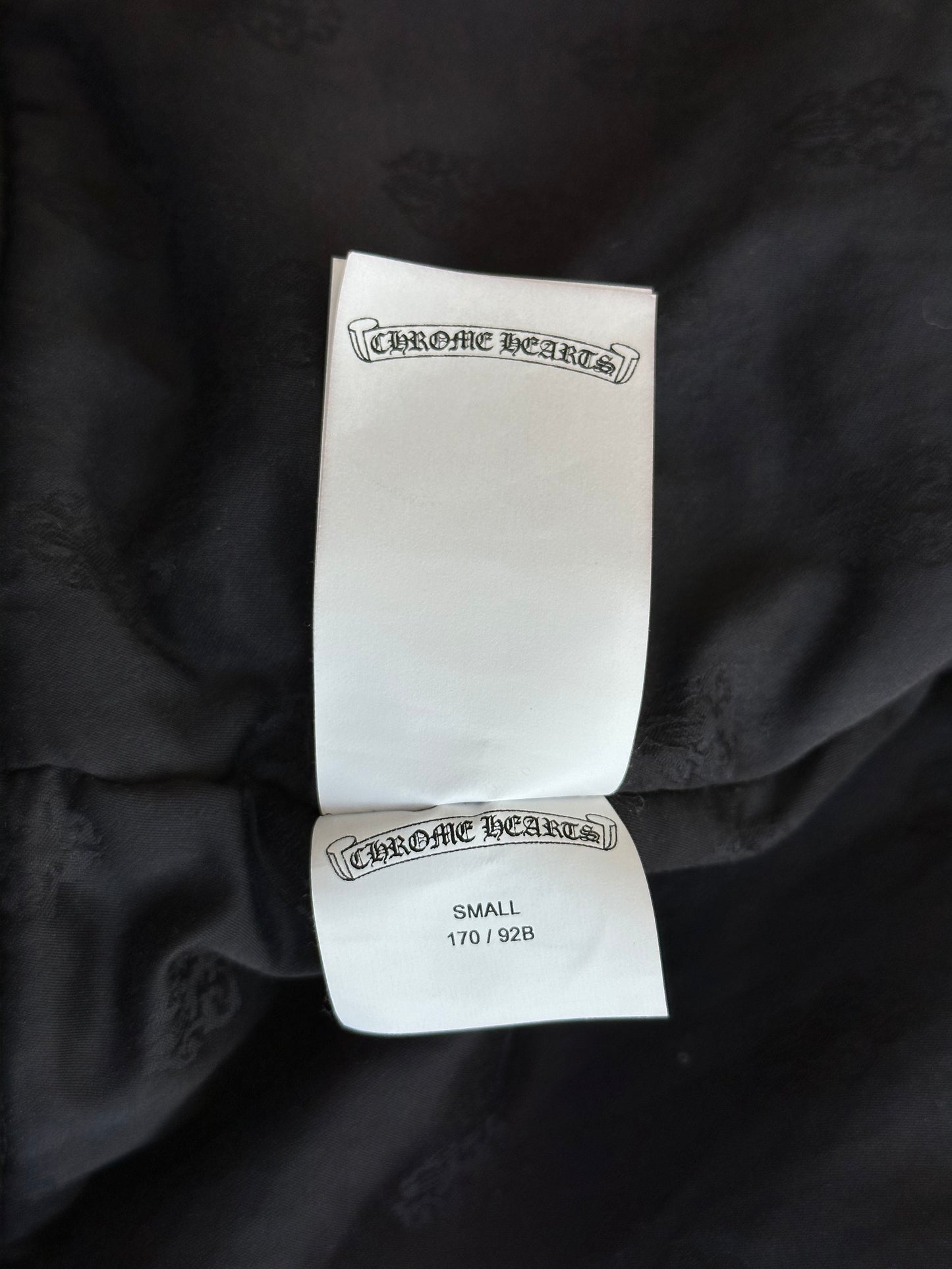 Chrome Hearts Black CH Logo Leather Bomber Jacket