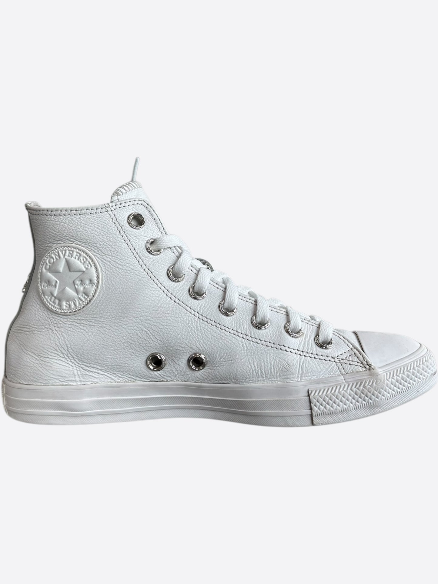 Chrome Hearts White Rhodium Cross High Top Converse