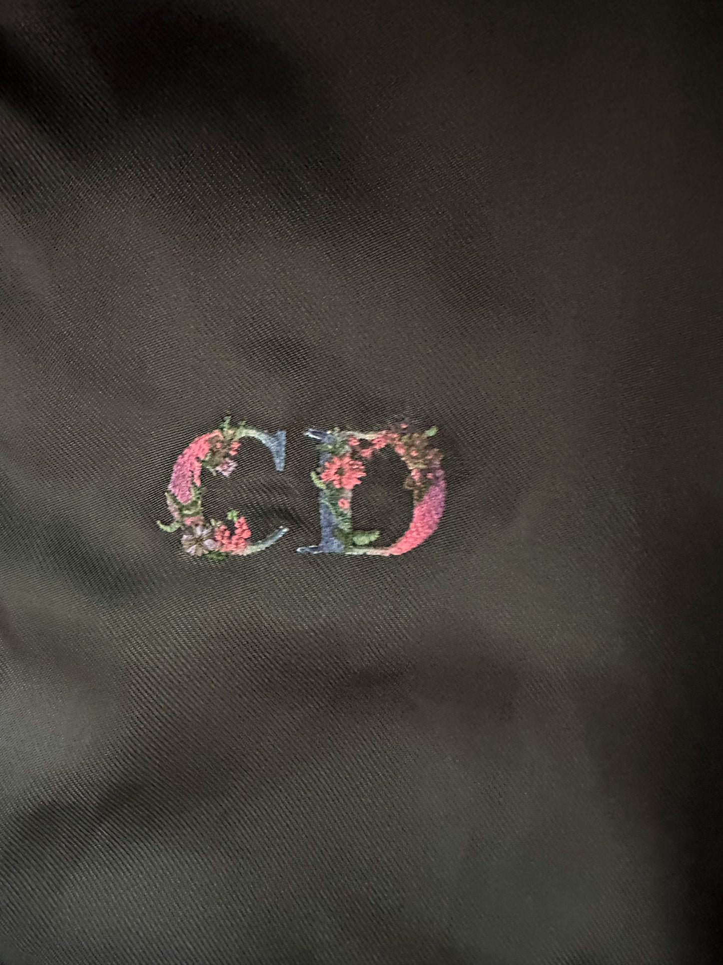 Dior Grey Floral Print Embroidered Bomber Jacket