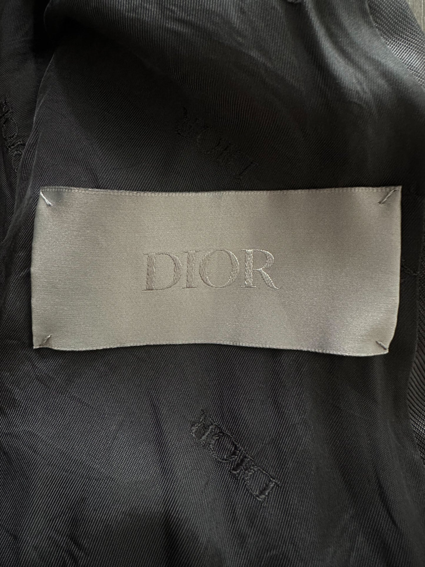 Dior Grey Floral Print Embroidered Bomber Jacket