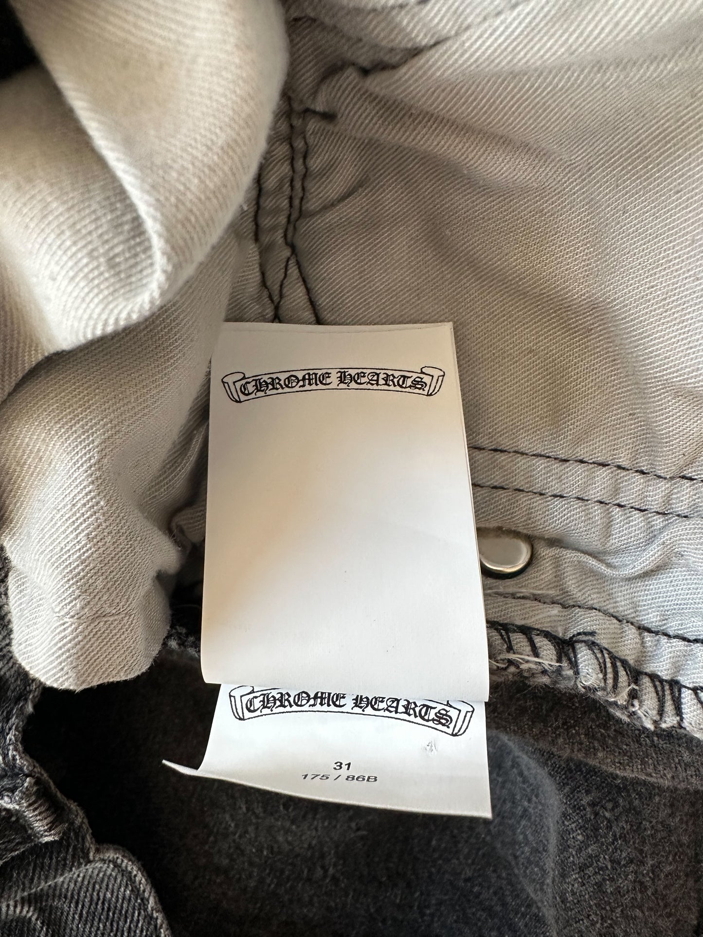 Chrome Hearts Levis Grey & Purple Cross Patch Paris Exclusive Stencil Jeans