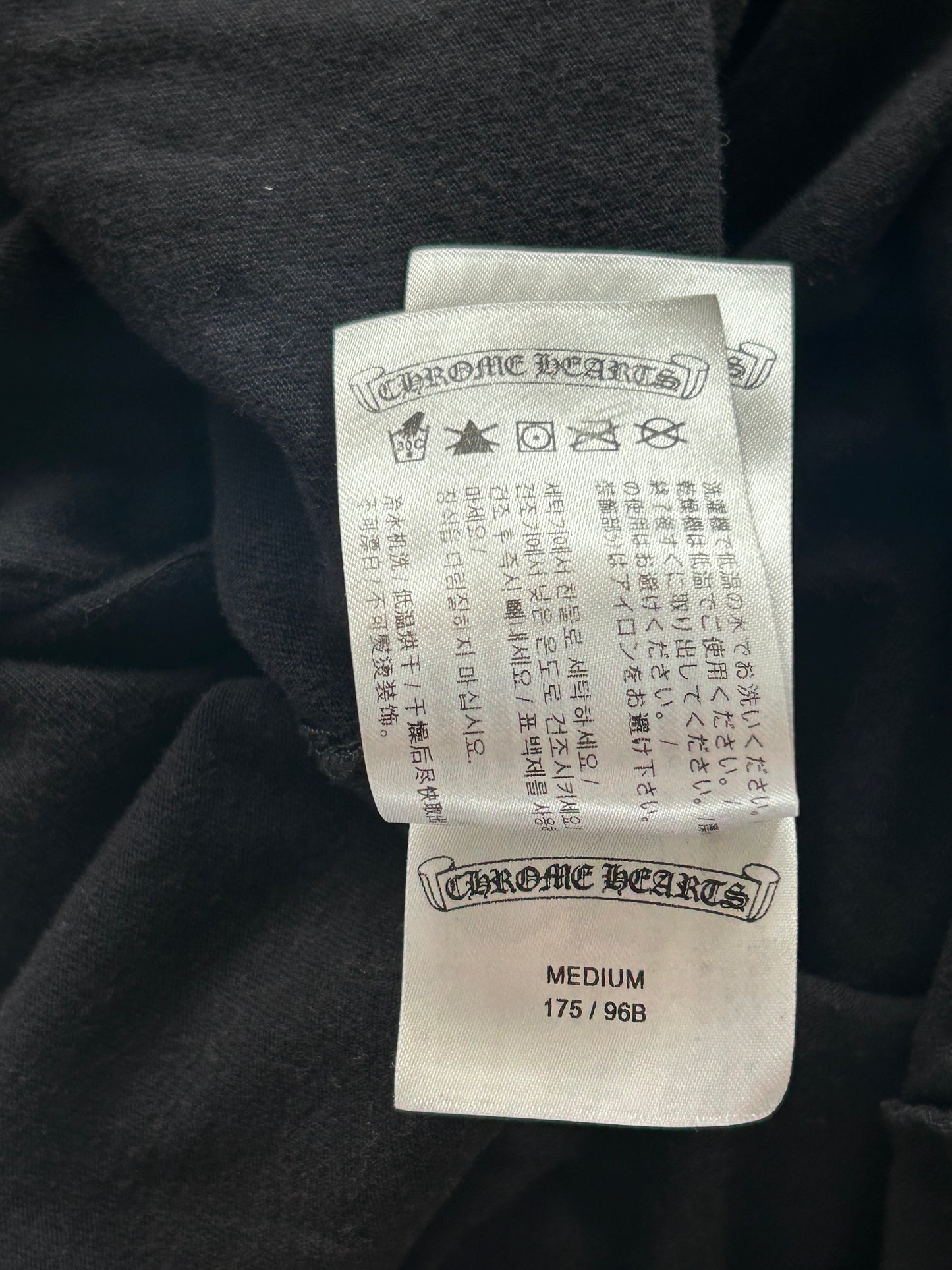 Chrome Hearts Black & Yellow Staff Horseshoe Logo Longsleeve T-Shirt