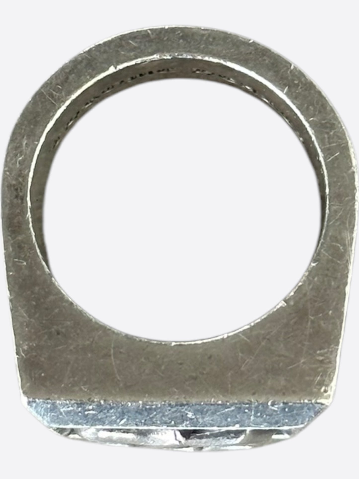 Chrome Hearts Silver B Letter Block Ring