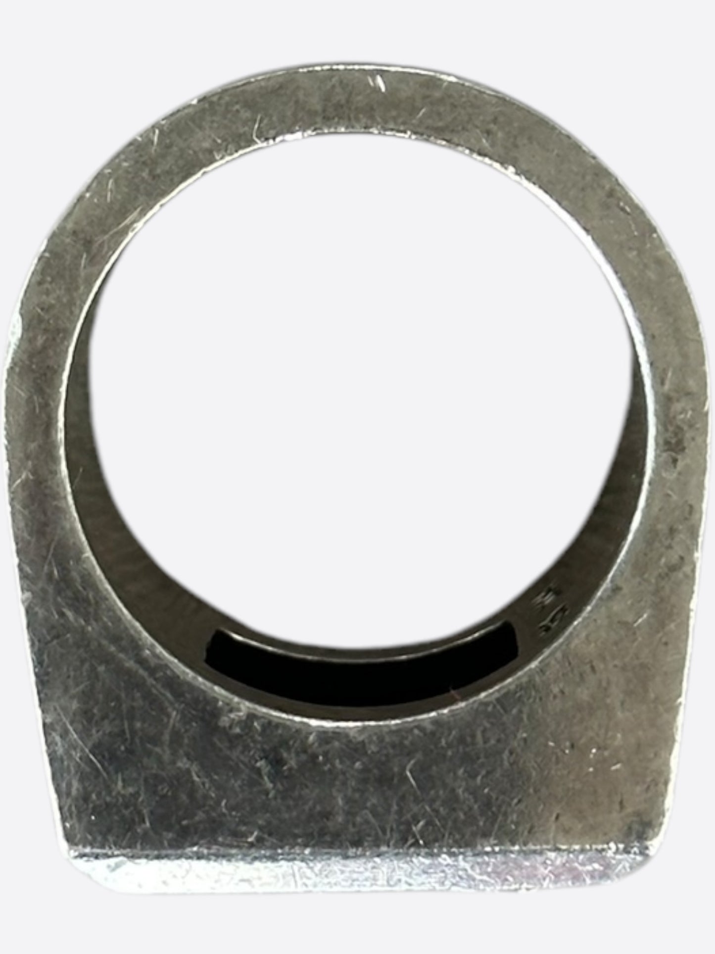 Chrome Hearts Silver B Letter Block Ring