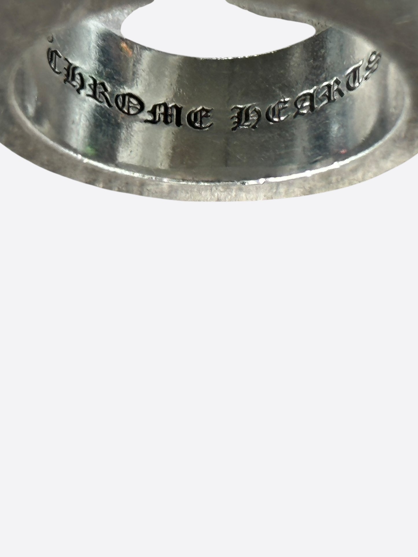 Chrome Hearts Silver B Letter Block Ring