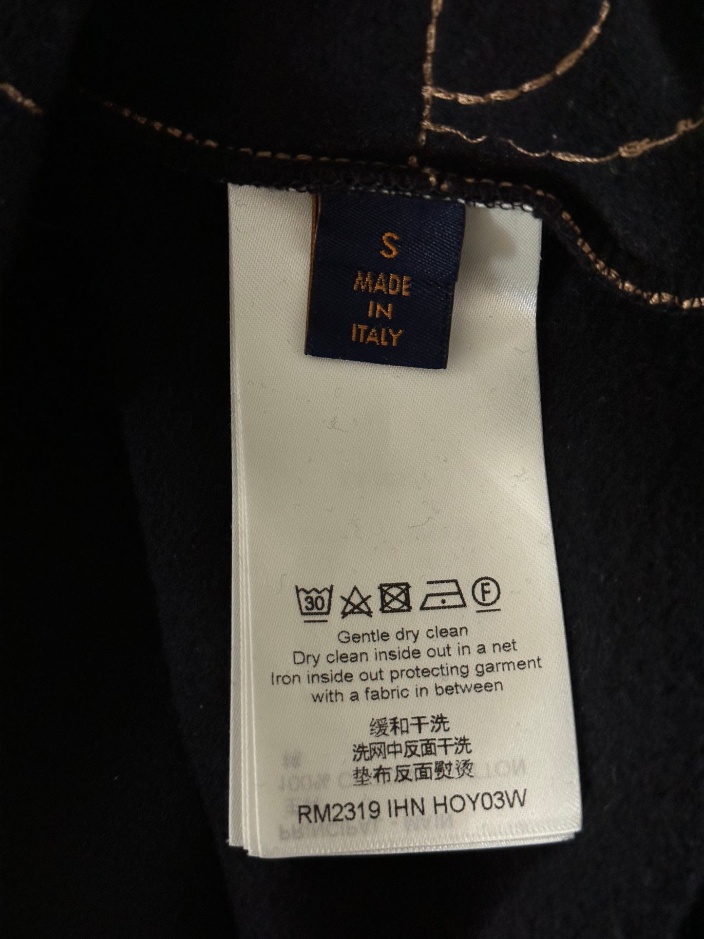 Louis Vuitton Black & Gold Music Line Embroidered Sweater