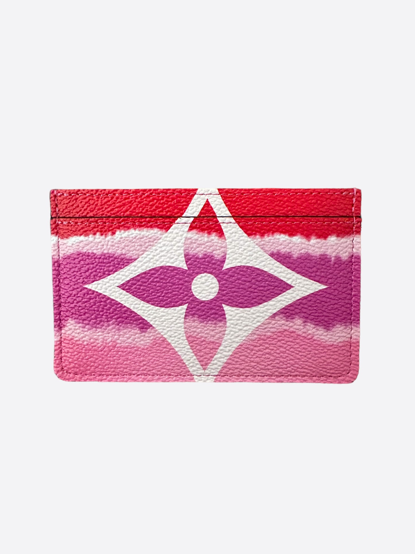Louis Vuitton Pink & Red Monogram Escale Card Holder