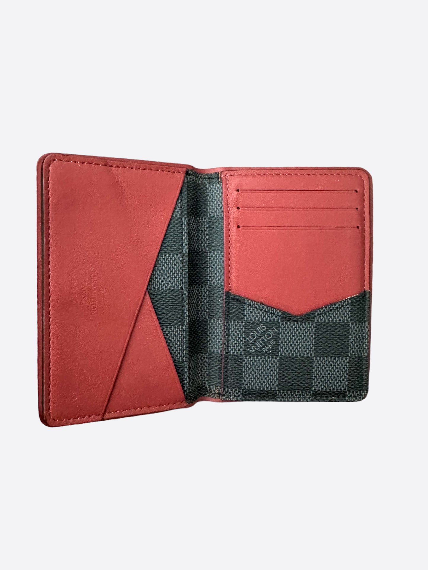 Louis Vuitton Black & Red Damier Graphite Pocket Organizer