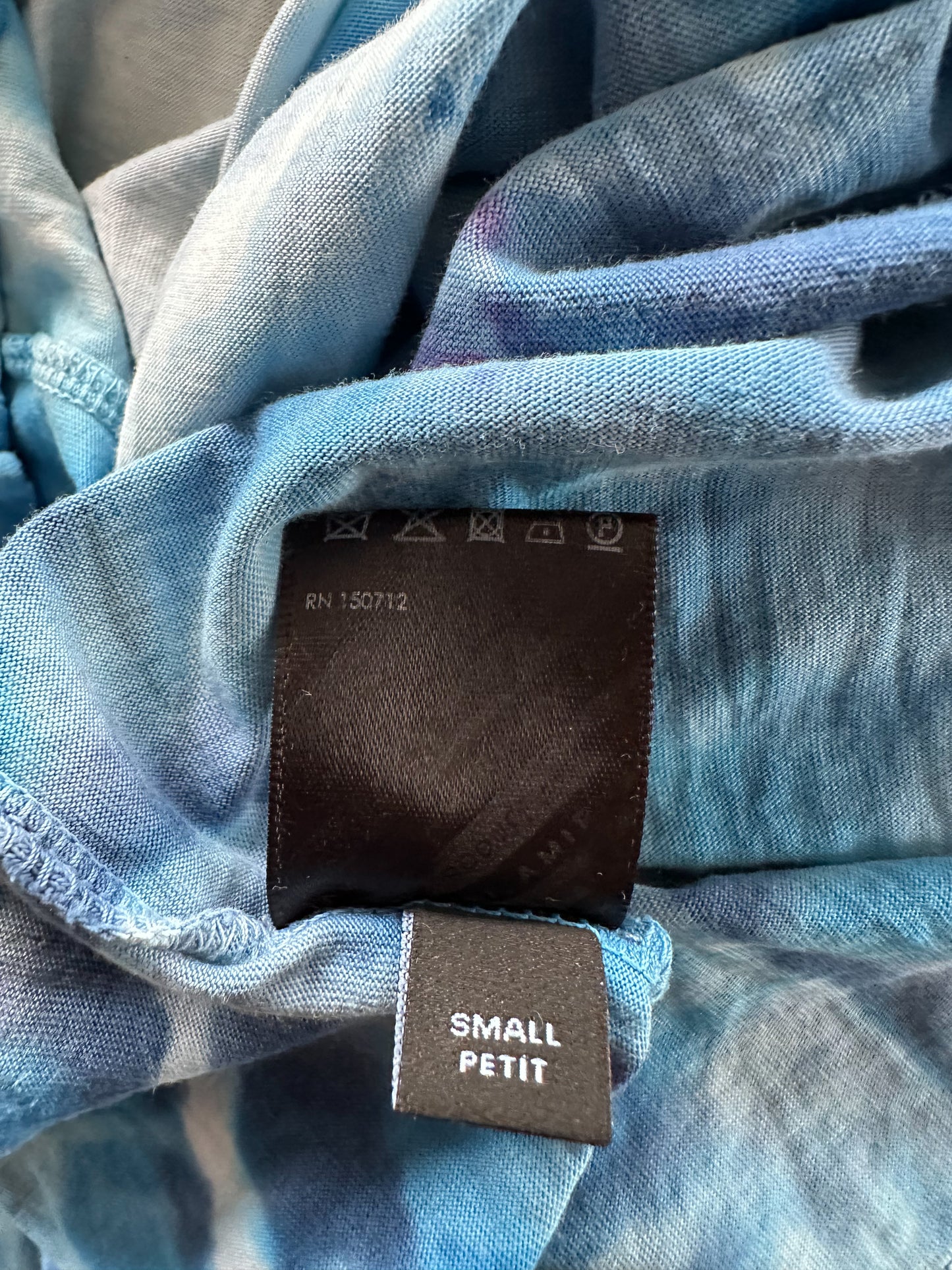 Amiri Blue Tie-Dye Logo T-Shirt