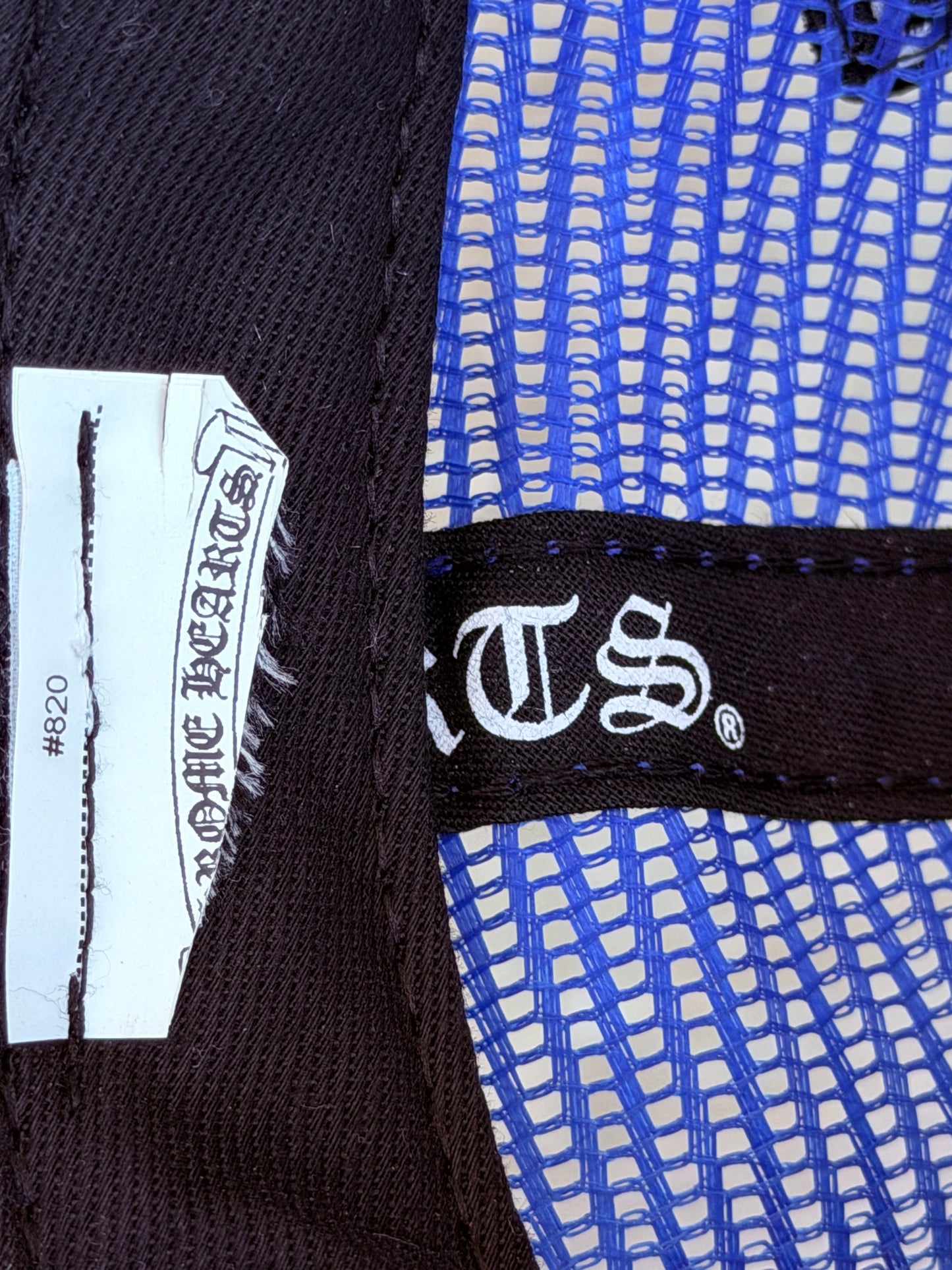 Chrome Hearts Blue & White Multicolor Cross Trucker Hat