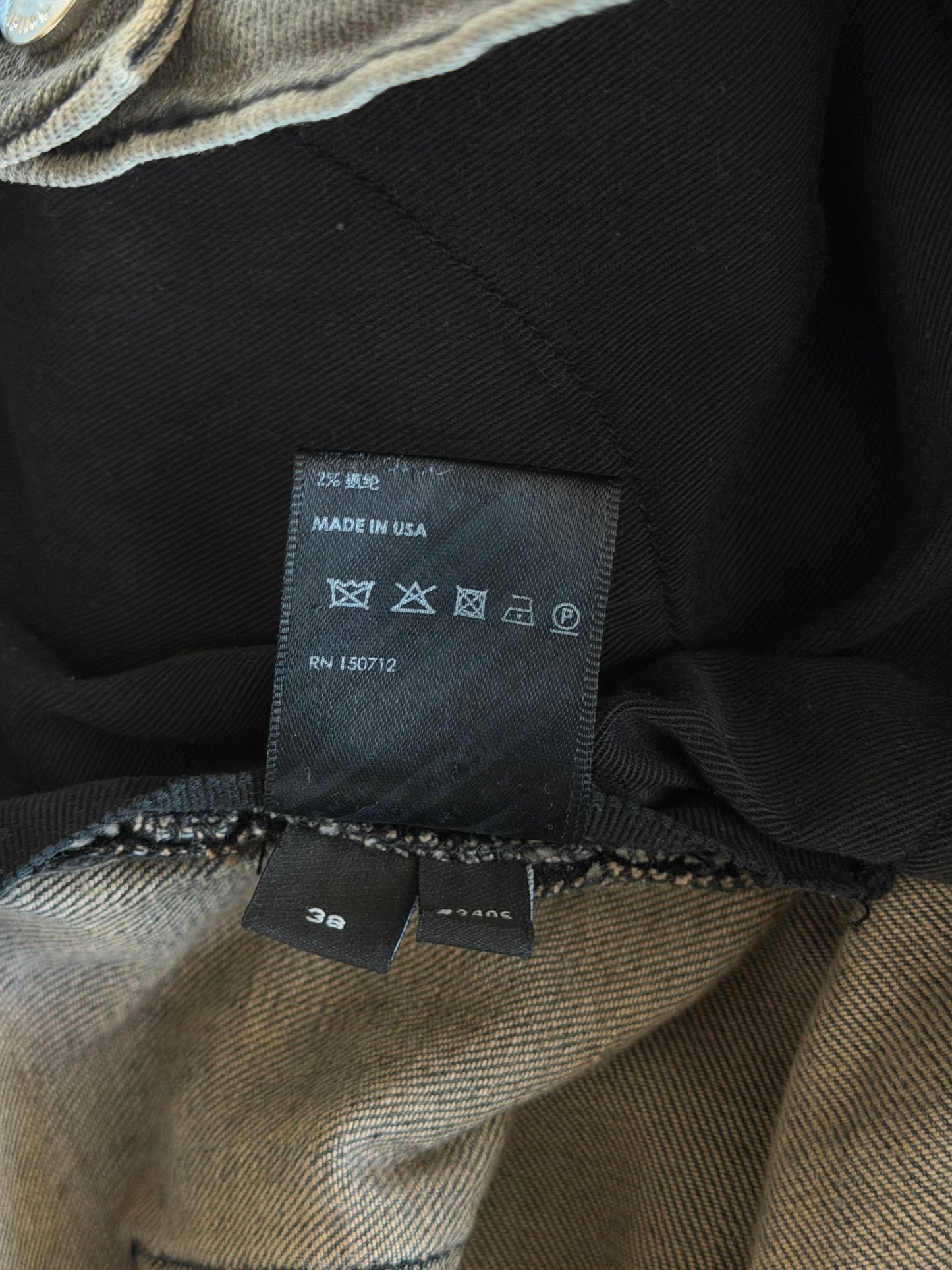 Amiri Light Grey & Yellow Patch MX1 Jeans