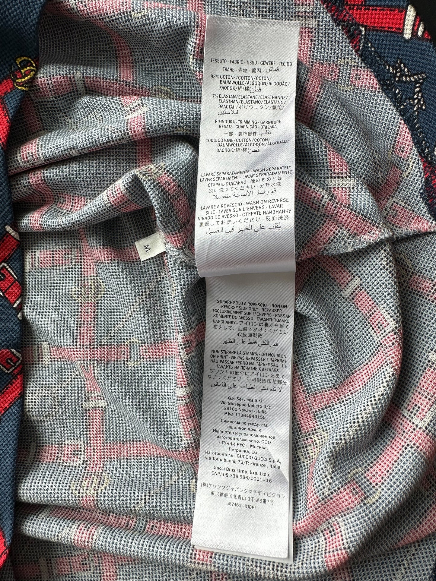 Gucci Navy & Red Belt Print Polo T-Shirt