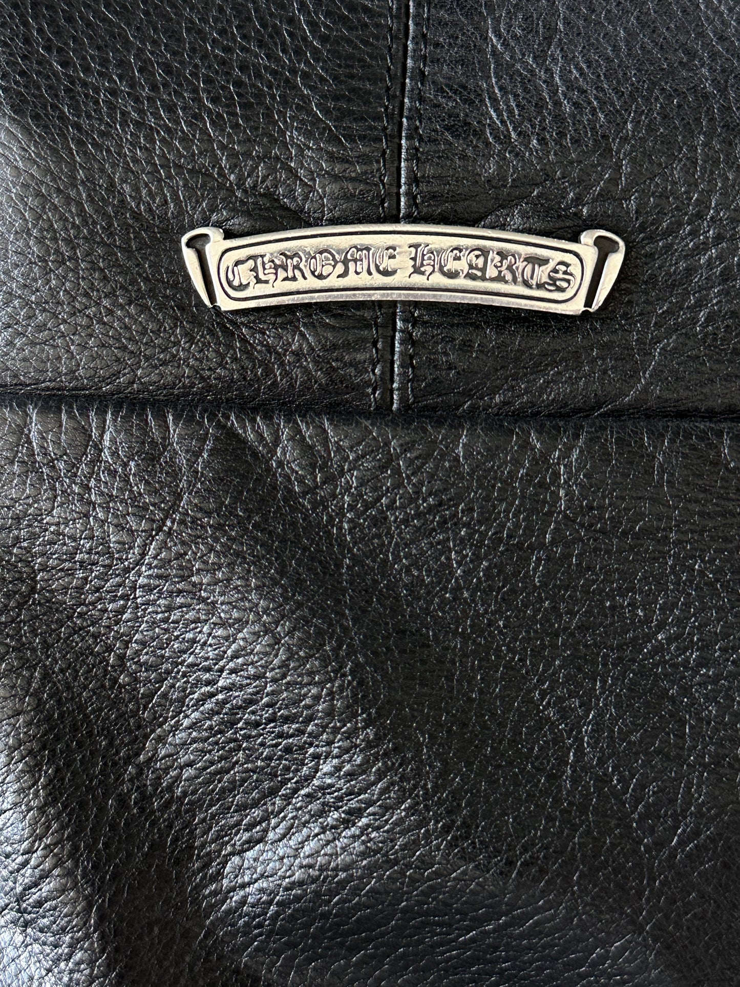 Chrome Hearts Black Leather XL Snat Pack