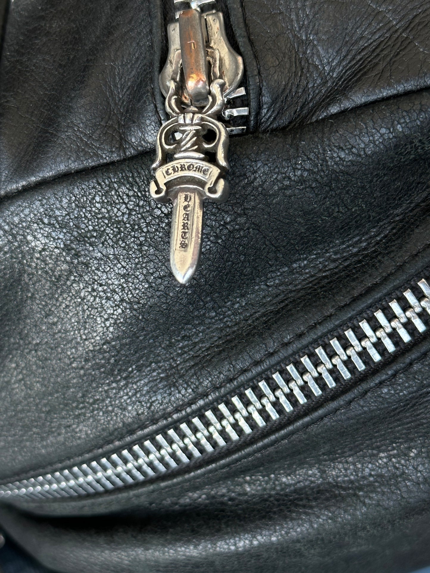 Chrome Hearts Black Leather XL Snat Pack