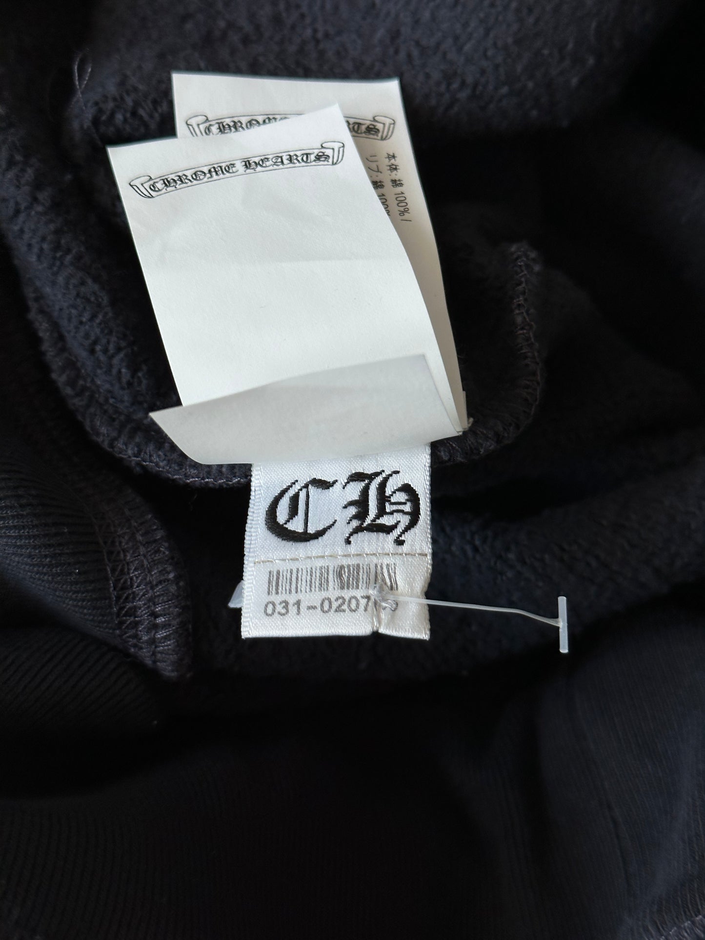 Chrome Hearts Navy & Red Triple Cross Patch Paper Jam Hoodie